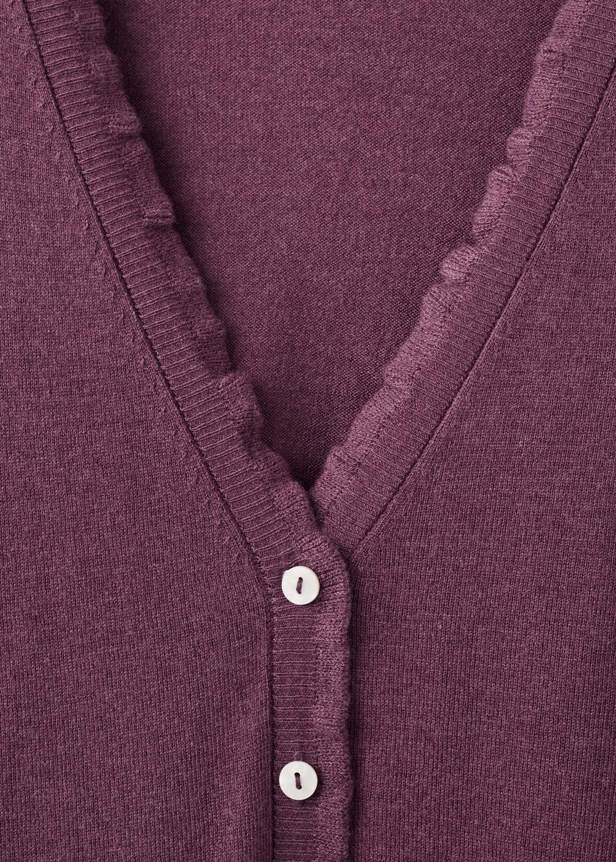 Cardigan maille volants - Détail de l'article 8, Violet. Ref: 27021515-00.