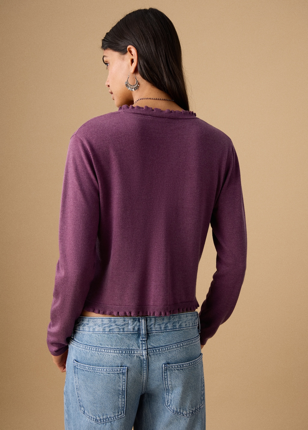 Ruffle knit cardigan - Teen | MANGO USA