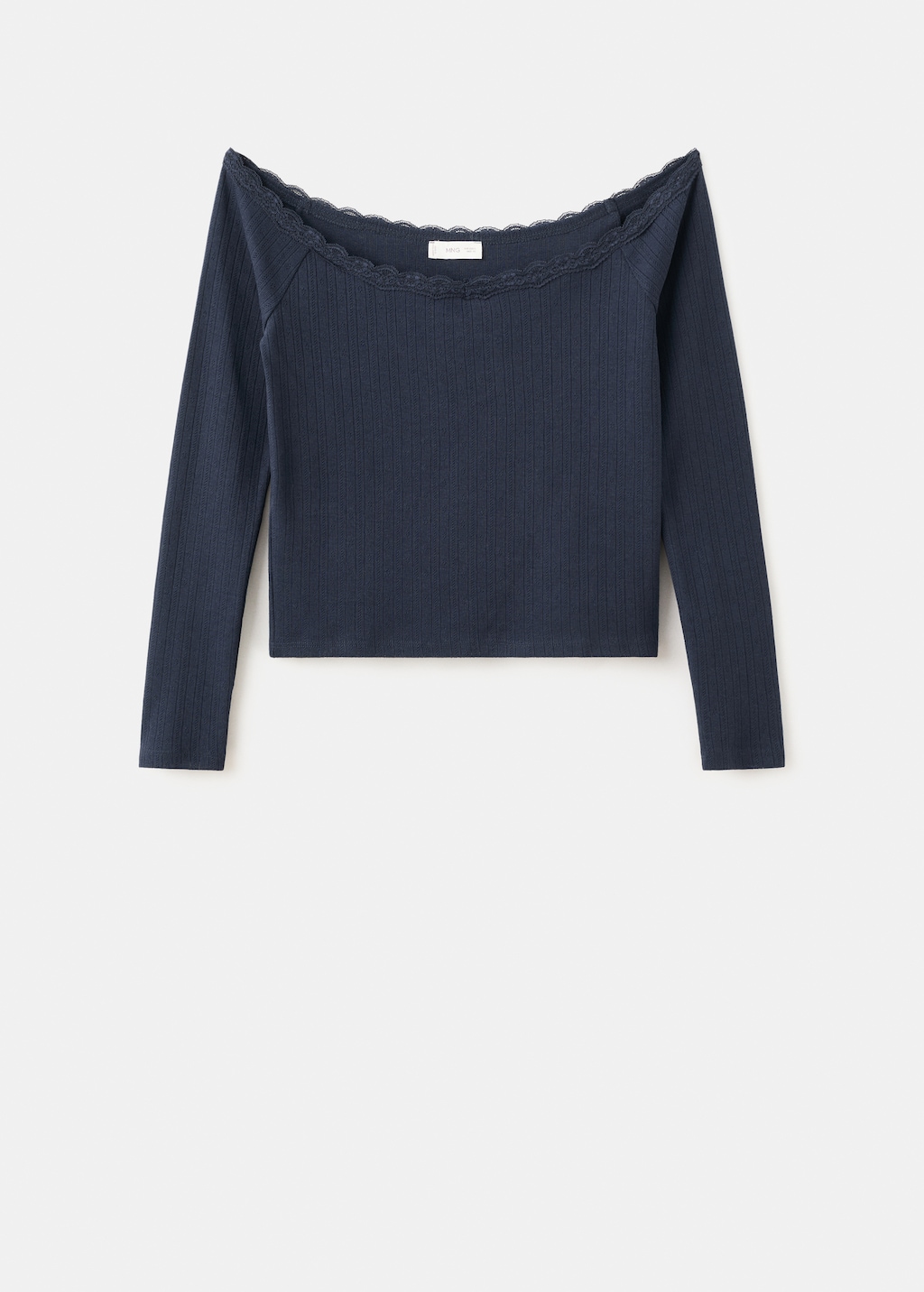 Lace boat-neck t-shirt - Teen | MANGO USA