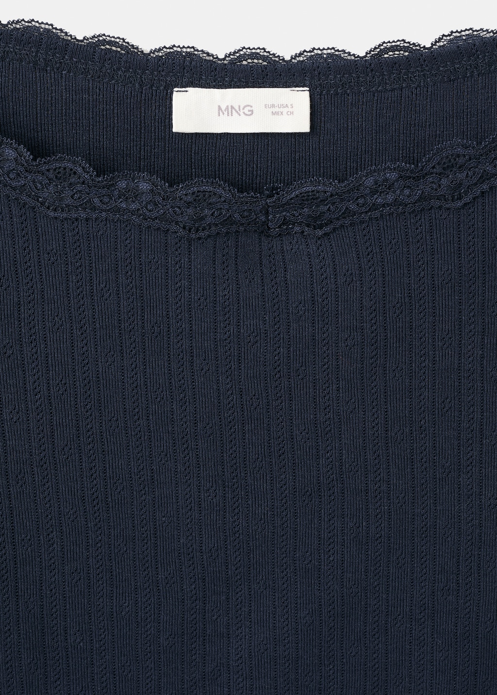 Lace boat-neck t-shirt