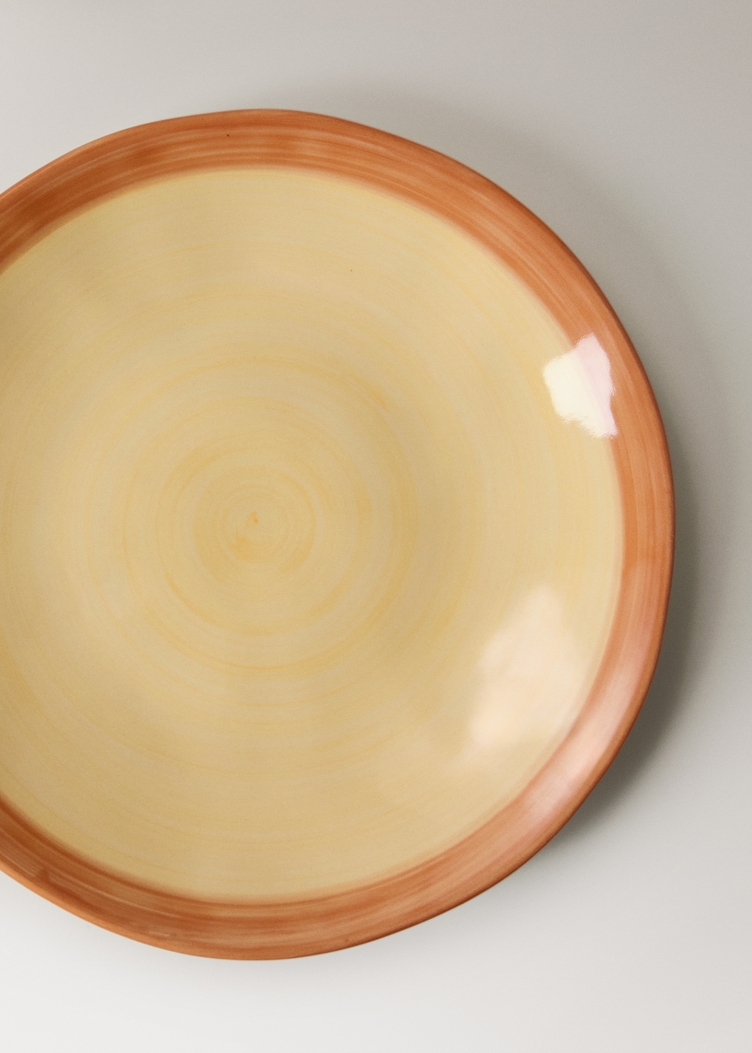 Bicolour stoneware dessert plate - Details of the article 1