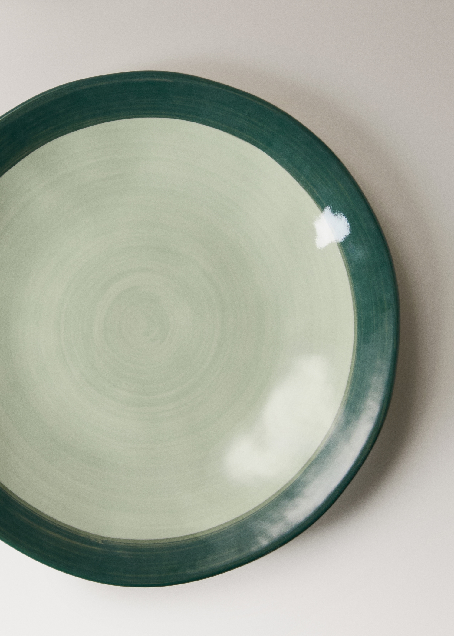 Bicolour stoneware dessert plate - Details of the article 1