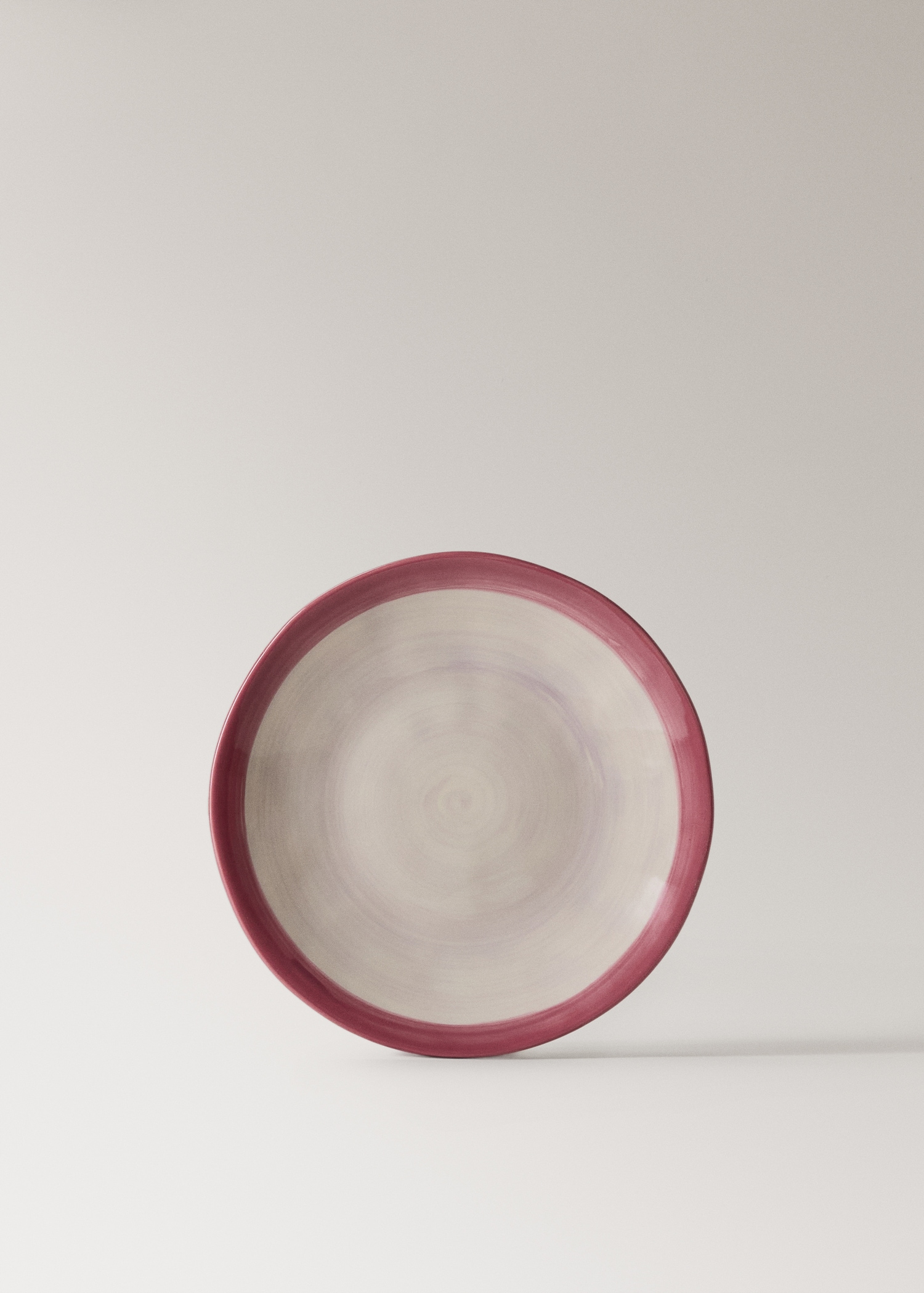 Two-tone stoneware dessert plate - Article without model