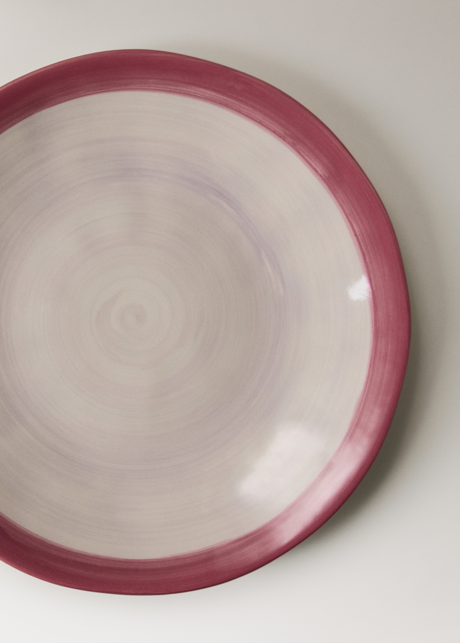 Two-tone stoneware dessert plate - Details of the article 1