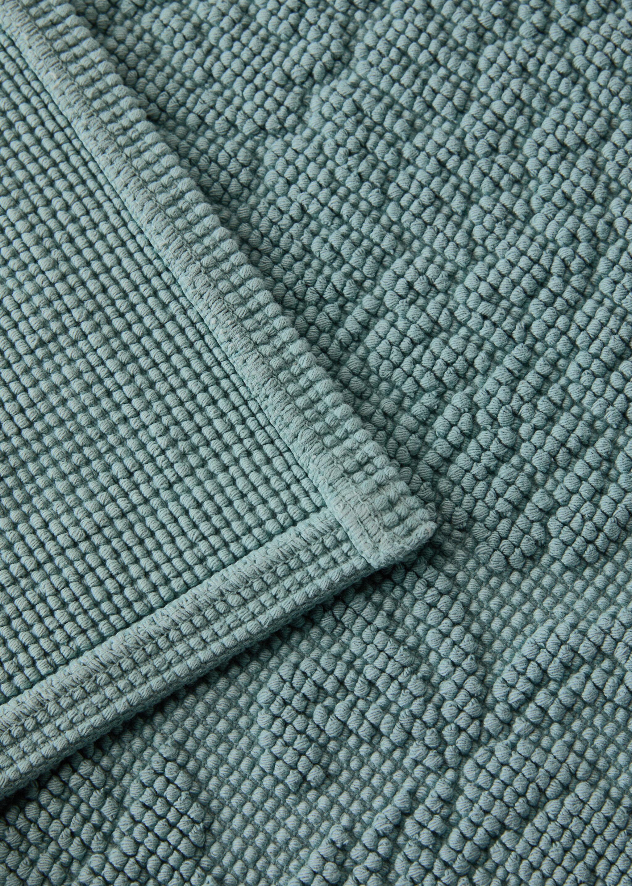 Badmat met jacquard bloemenmotief - Detail van het artikel 2, Aquamarijn. Ref: 27021535-00.