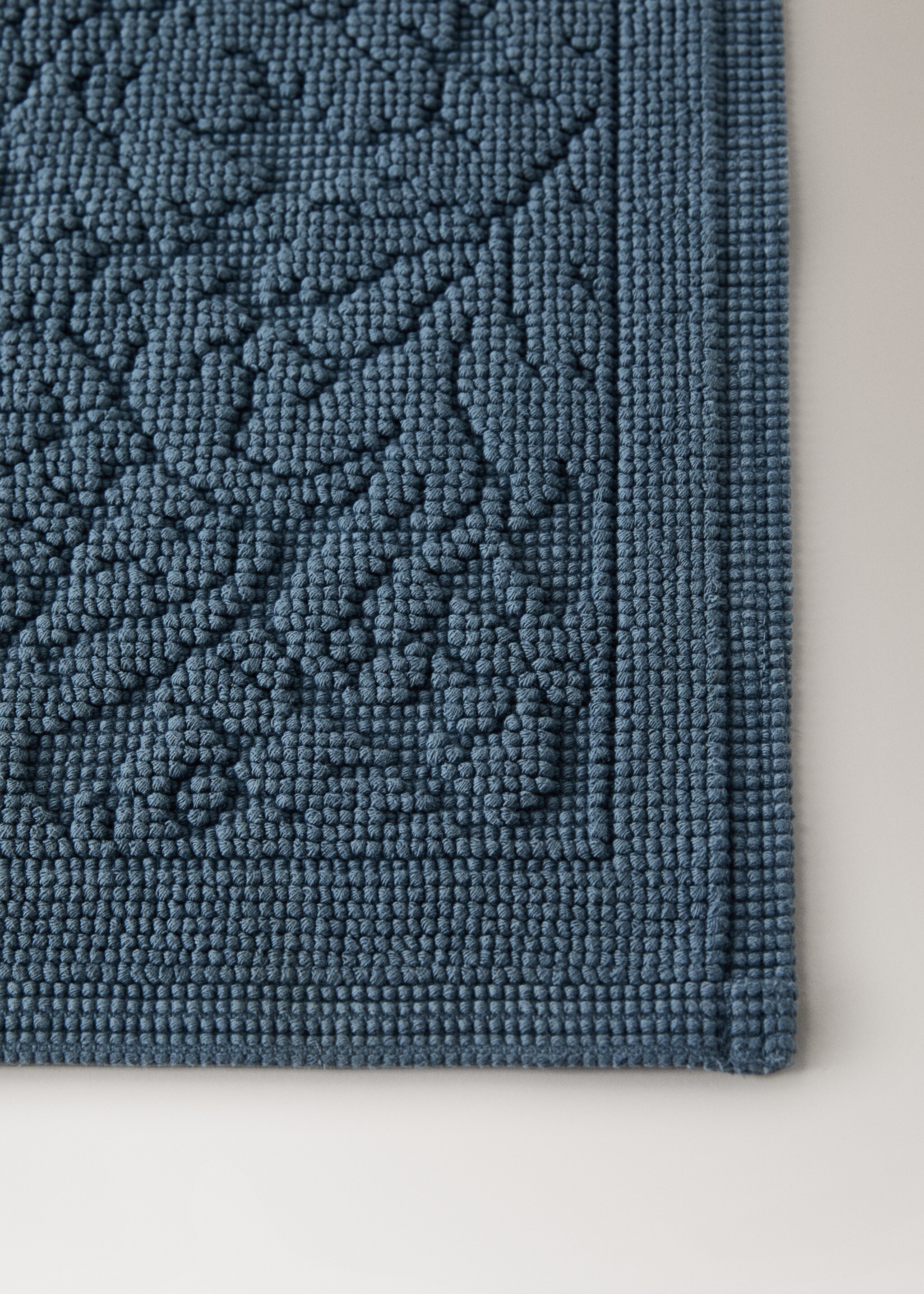Catifa bany cotó jacquard - Detall de l'article 1, Blau. Ref: 27021537-00.