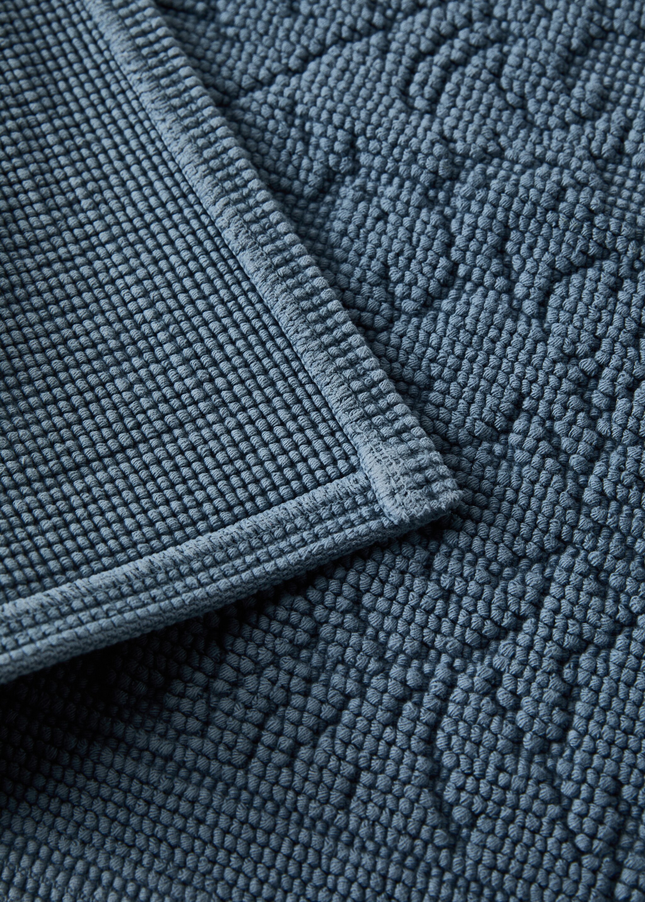 Catifa bany cotó jacquard - Detall de l'article 2, Blau. Ref: 27021537-00.