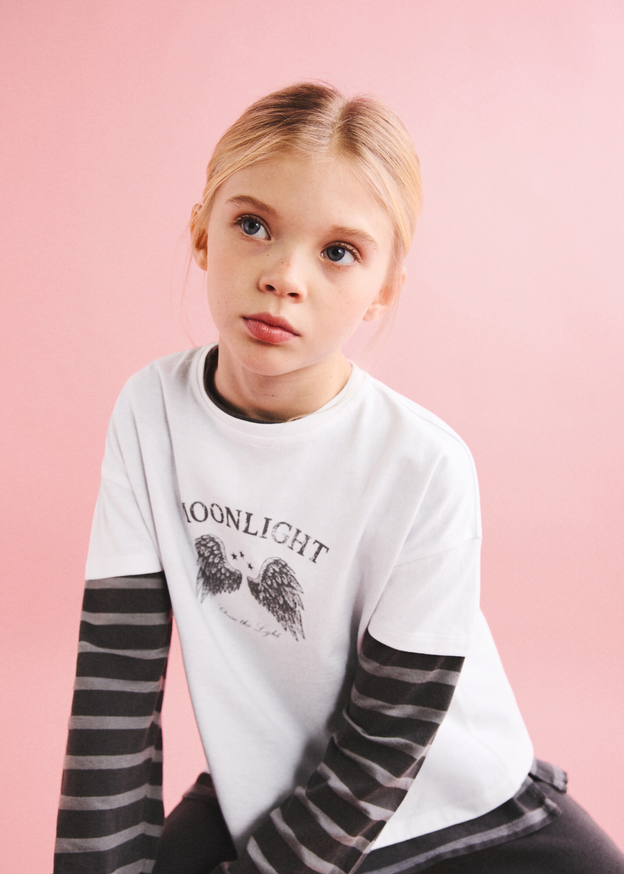 100% cotton printed t-shirt - Details of the article 1, Off White. Ref: 27021538-00.