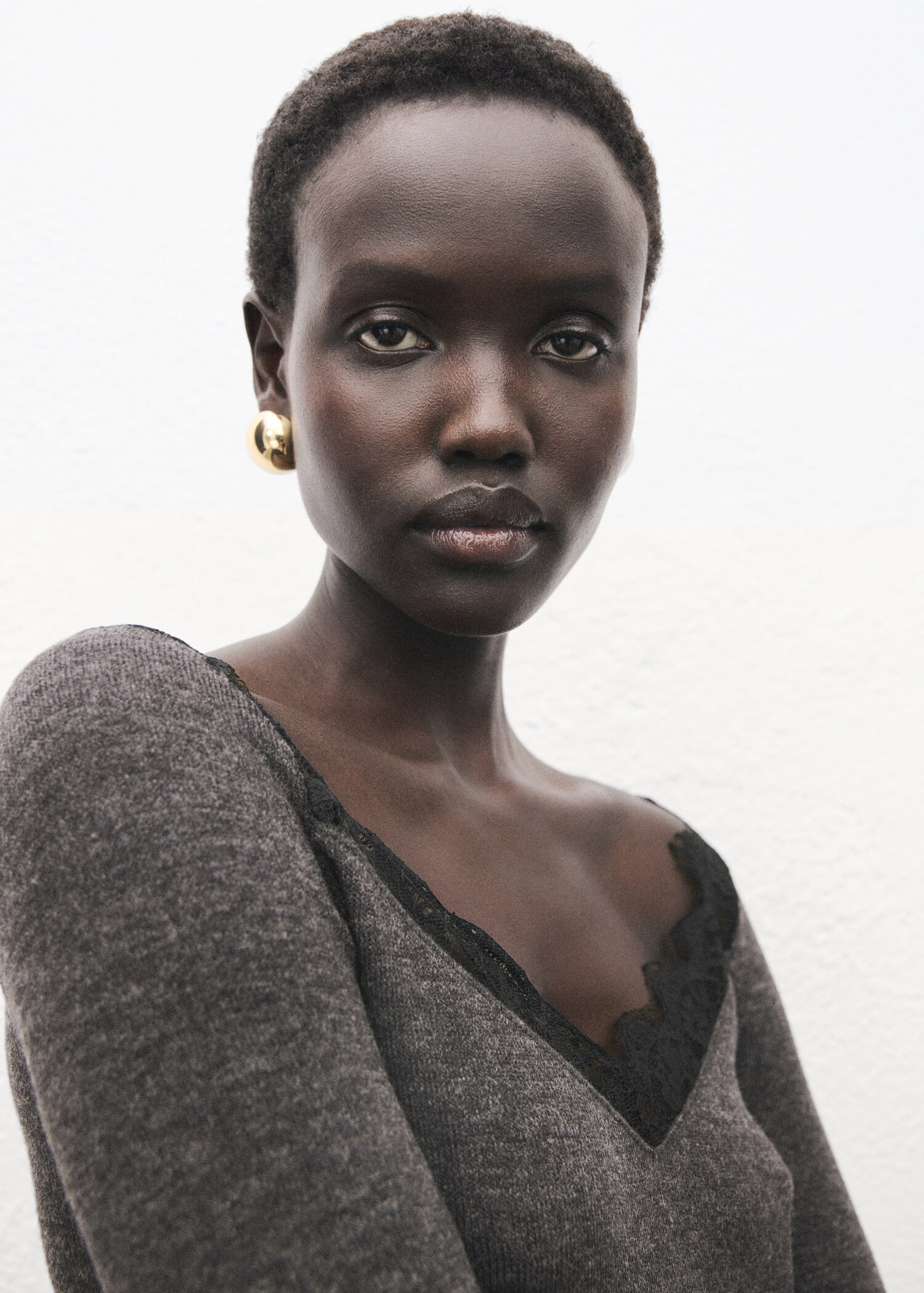 Lace-trimmed scoop-neck top - Details of the article 6