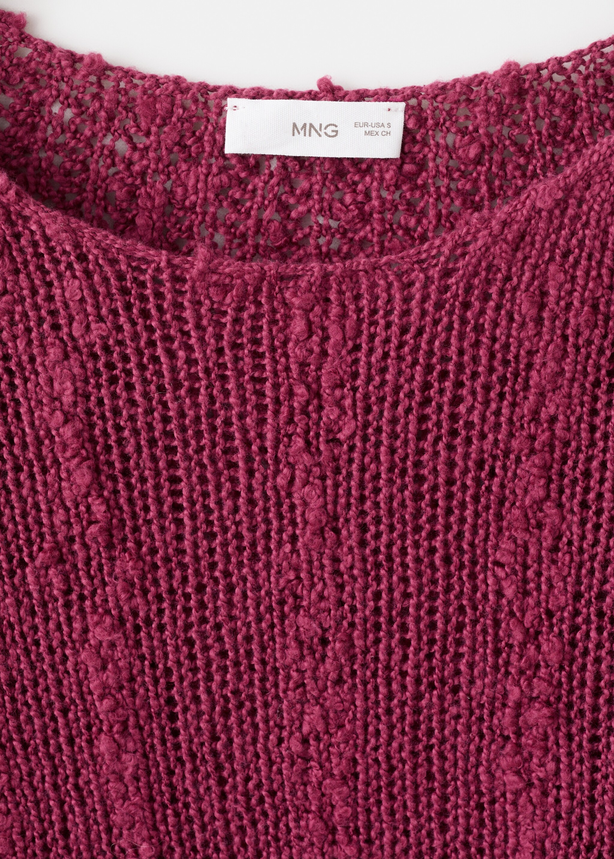 Pull-over en maille fine - Détail de l'article 8, Cerise. Ref: 27022543-00.