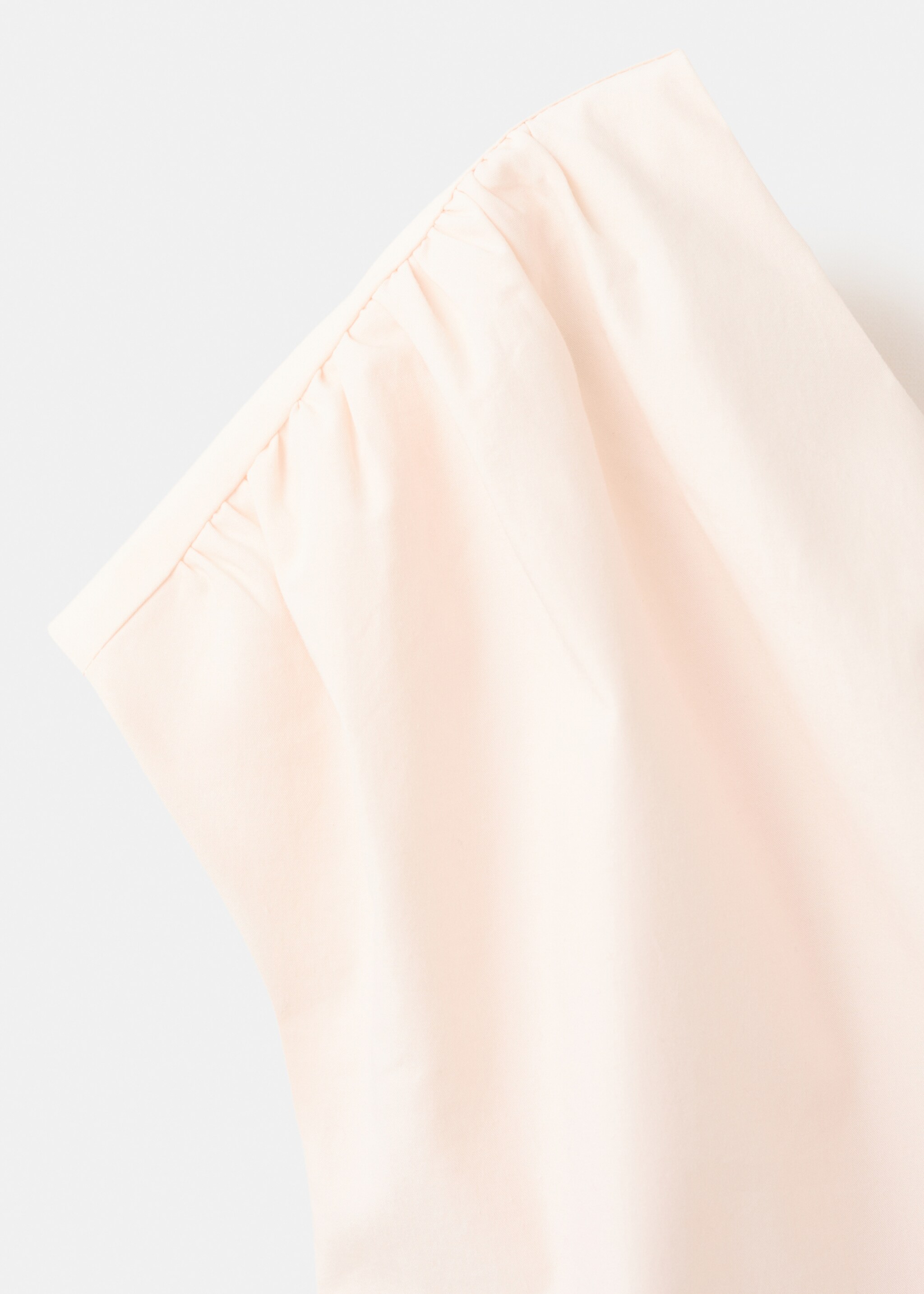 Asymmetrical pleated dress - Details of the article 8, Ecru. Ref: 27022547-00.
