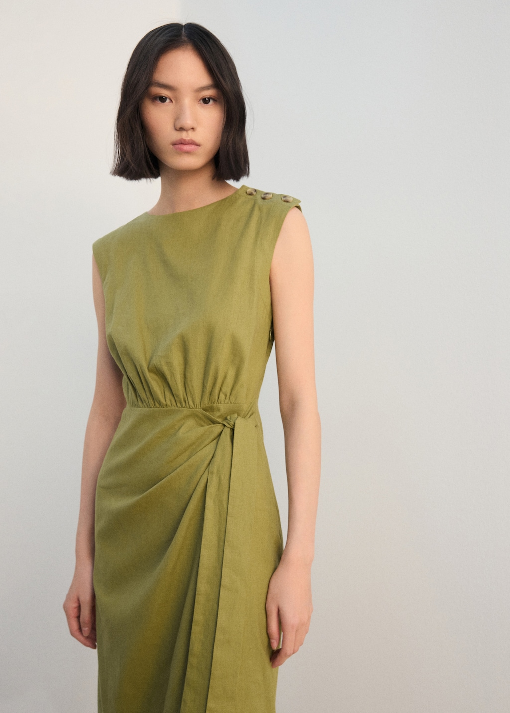 Linen wrap dress