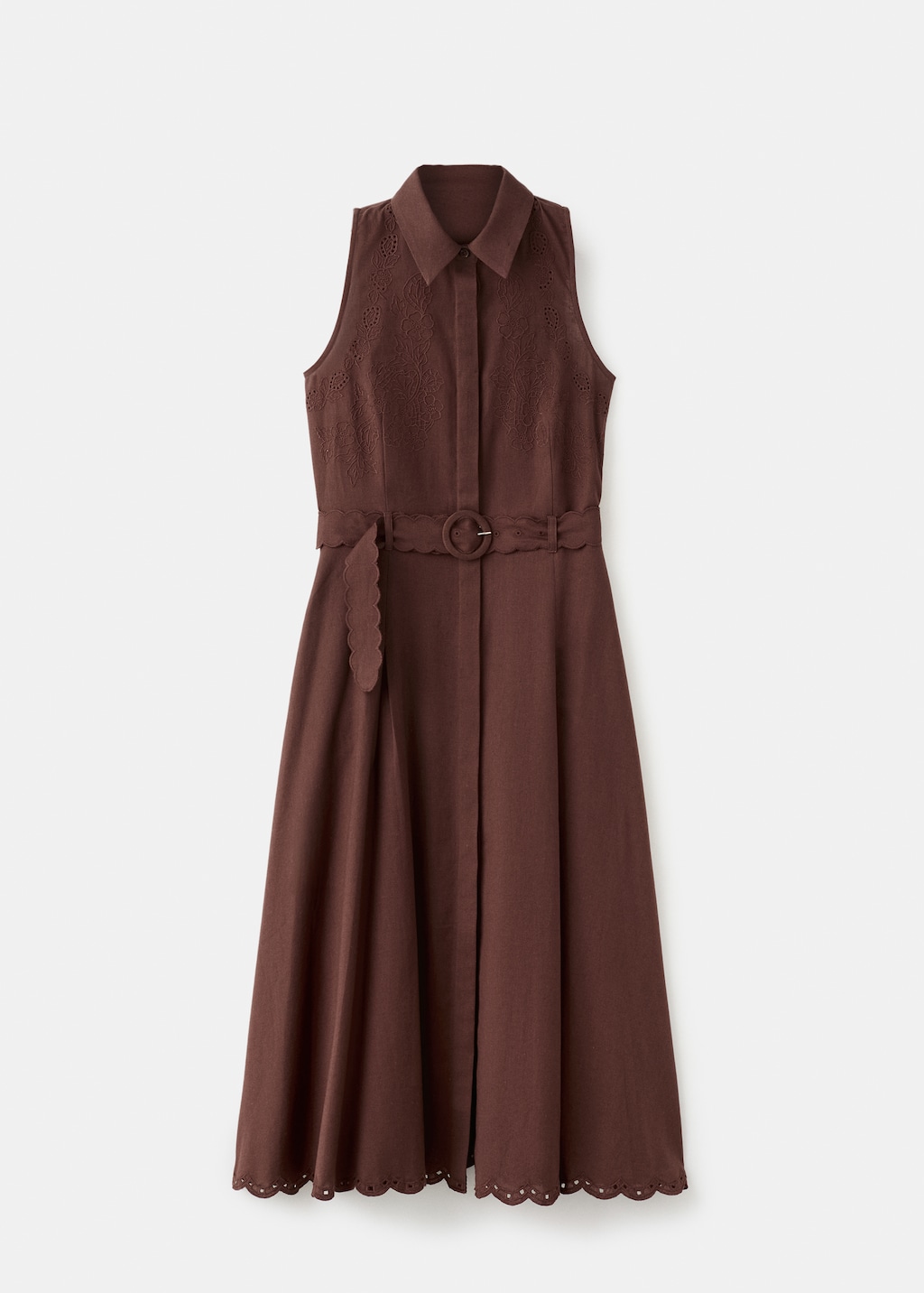Embroidered shirt dress - image 4