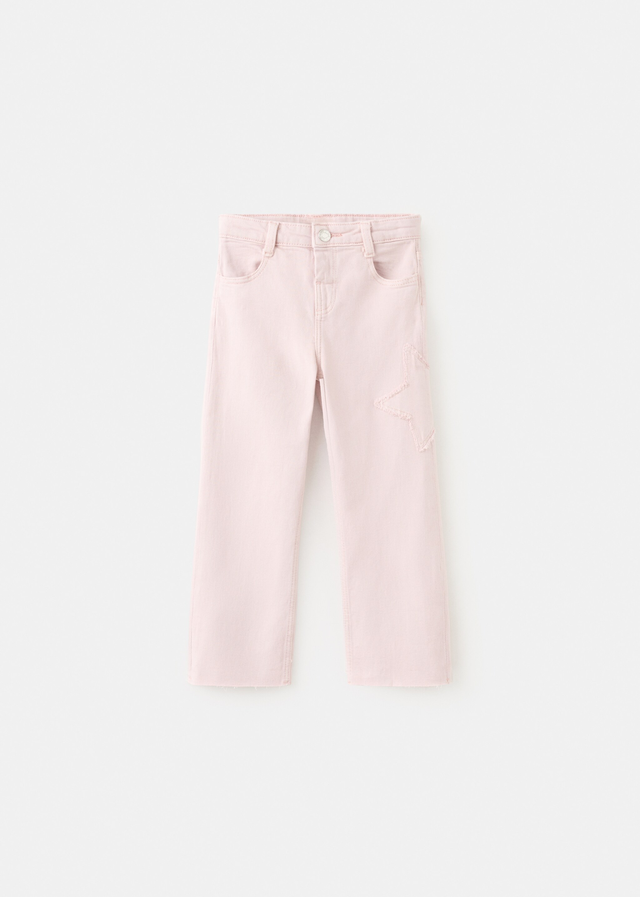 Straight-fit jeans with stars - Article without model, Pink. Ref: 27022889-00.