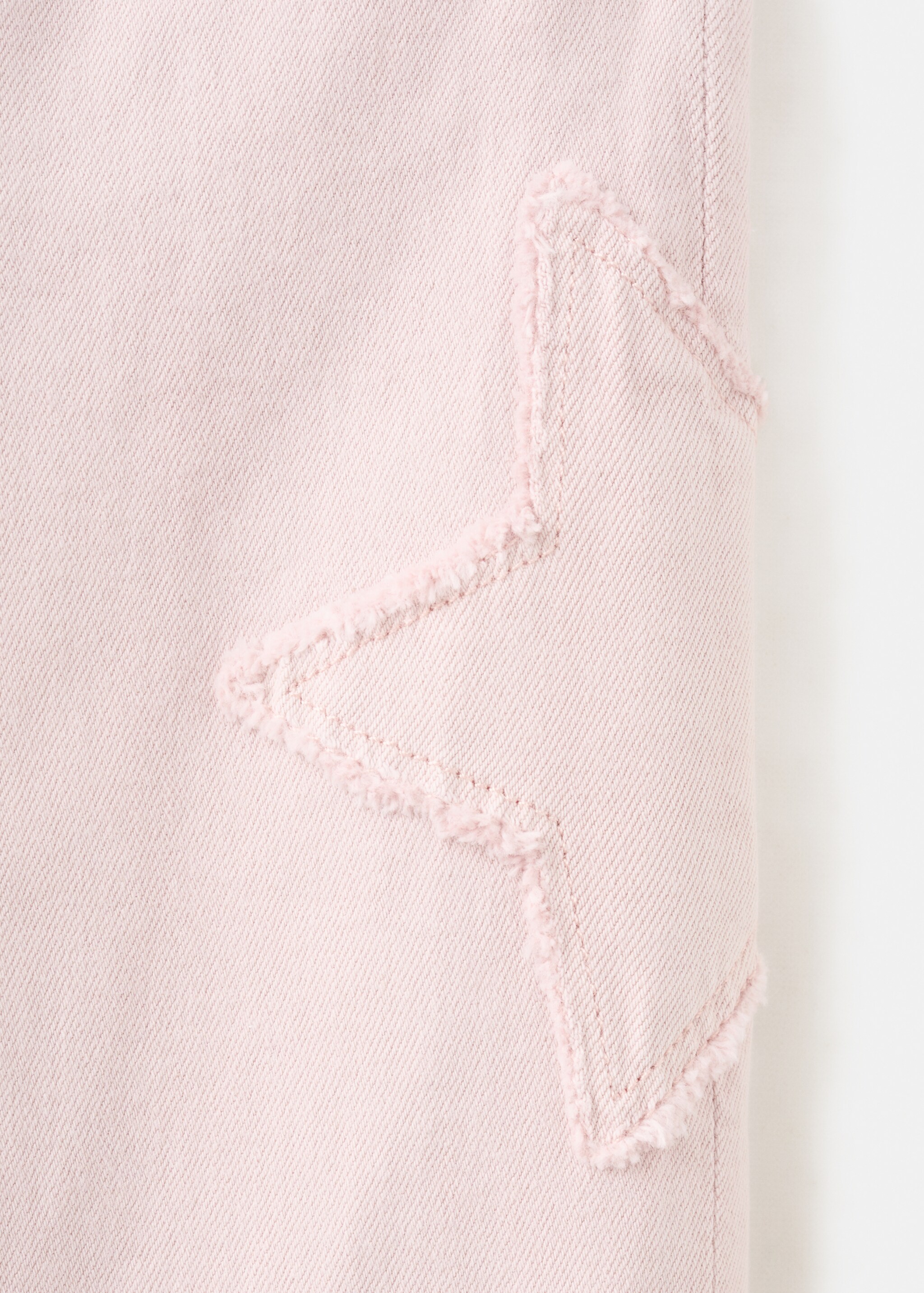 Straight-fit jeans with stars - Details of the article 0, Pink. Ref: 27022889-00.