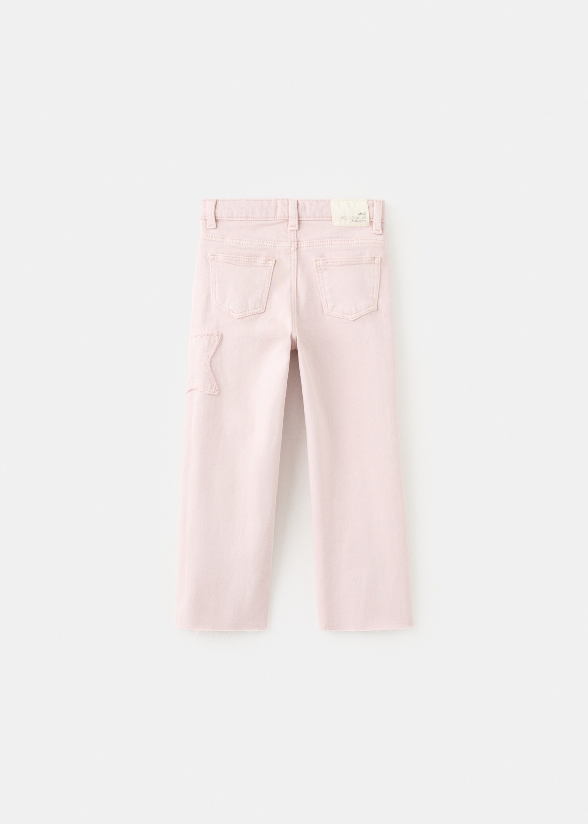 Straight-fit jeans with stars - Reverse of the article, Pink. Ref: 27022889-00.