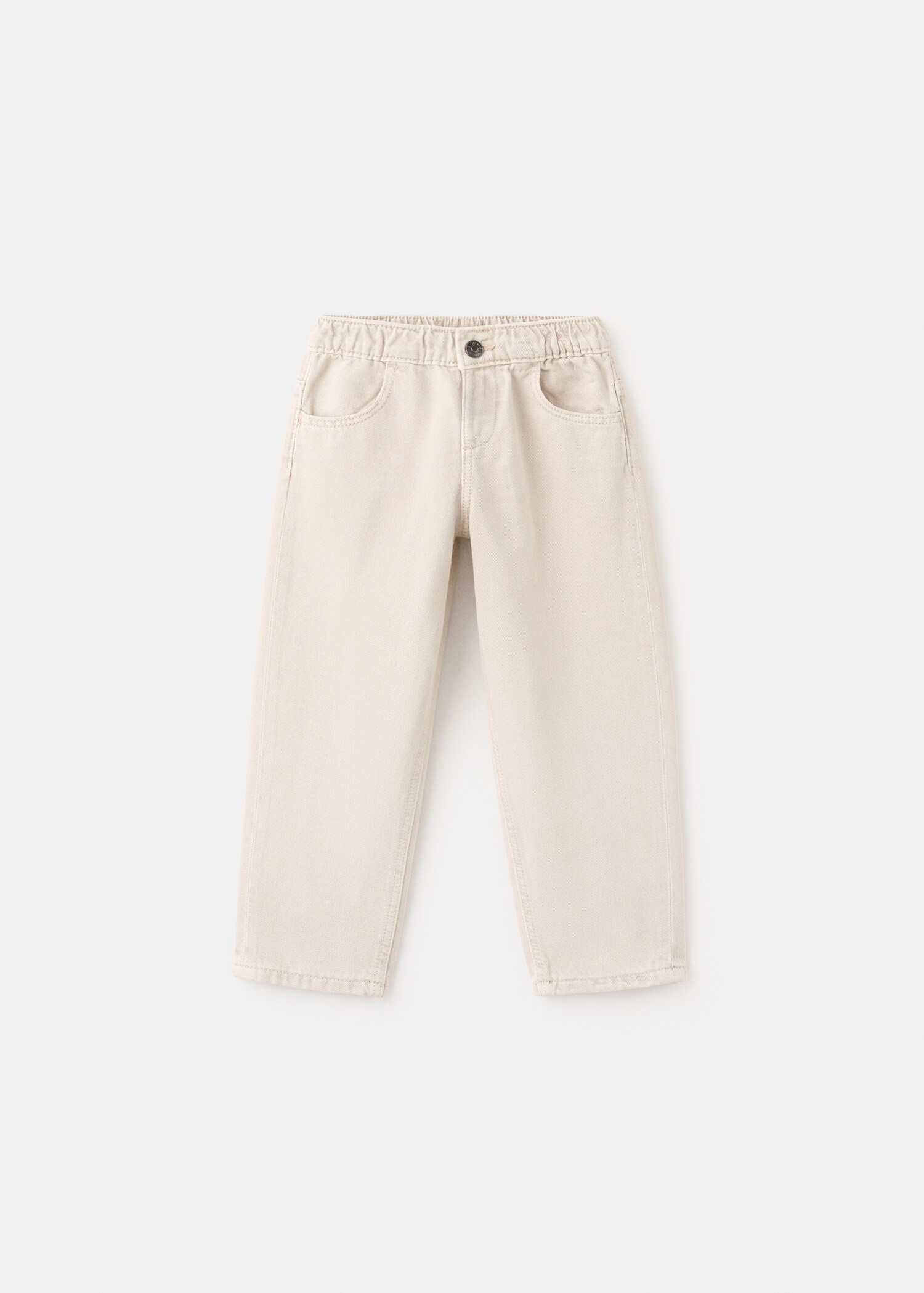 Straight-fit jeans with elastic waist - Article without model