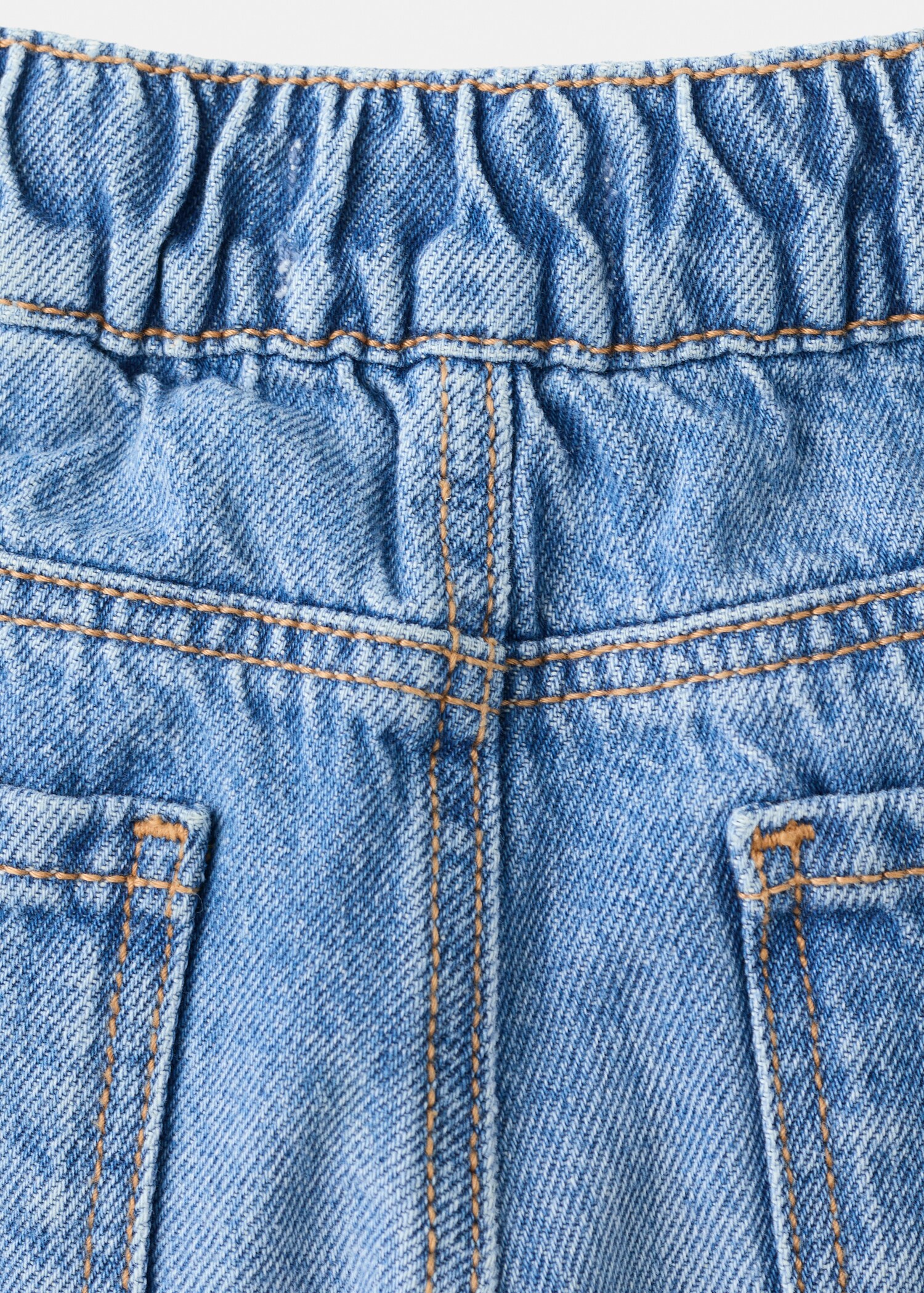 Straight-fit jeans with elastic waist - Details of the article 0