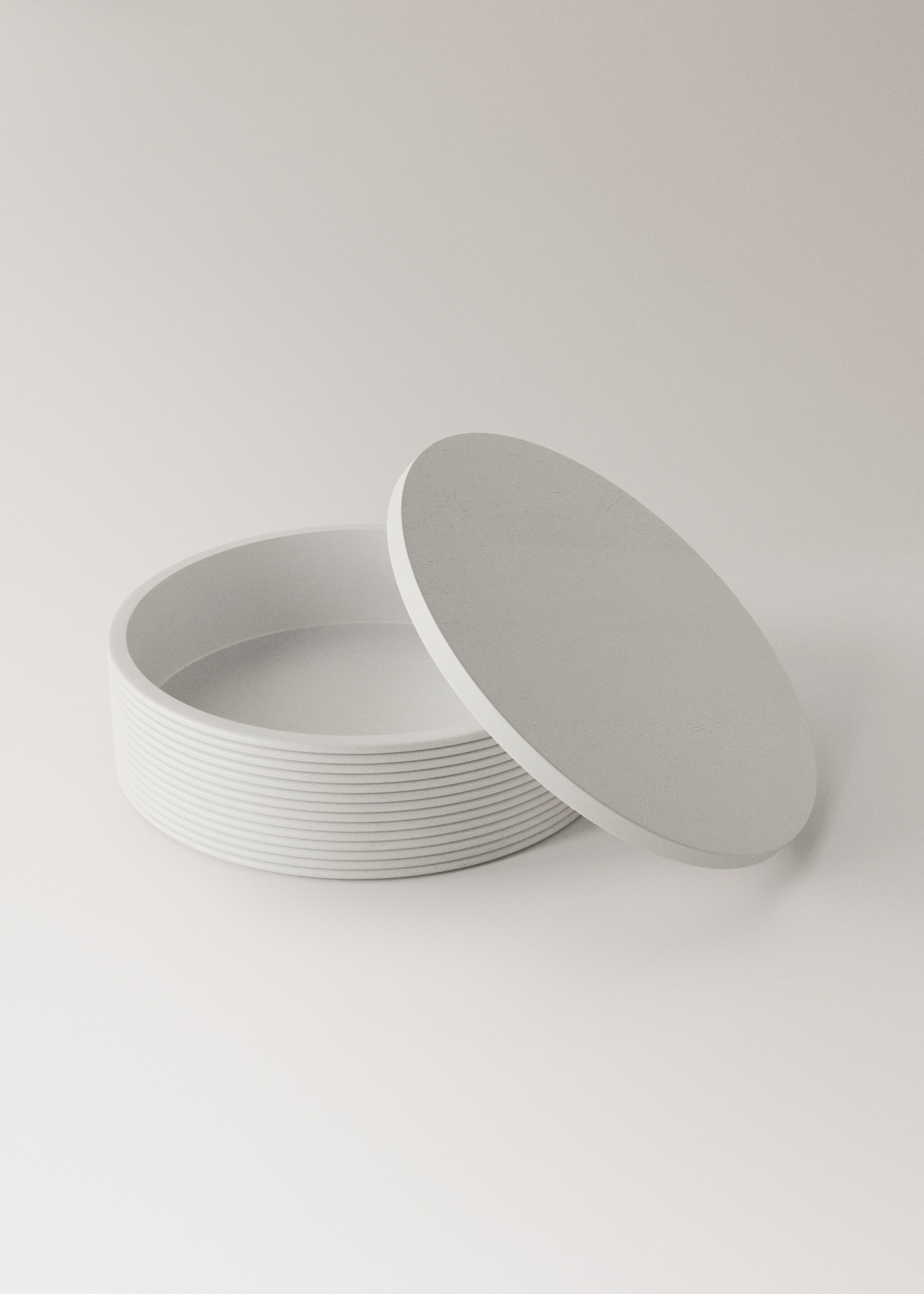 Caixa rodona fusta gran - Detall de l'article 2, Blanc. Ref: 27022904-00.