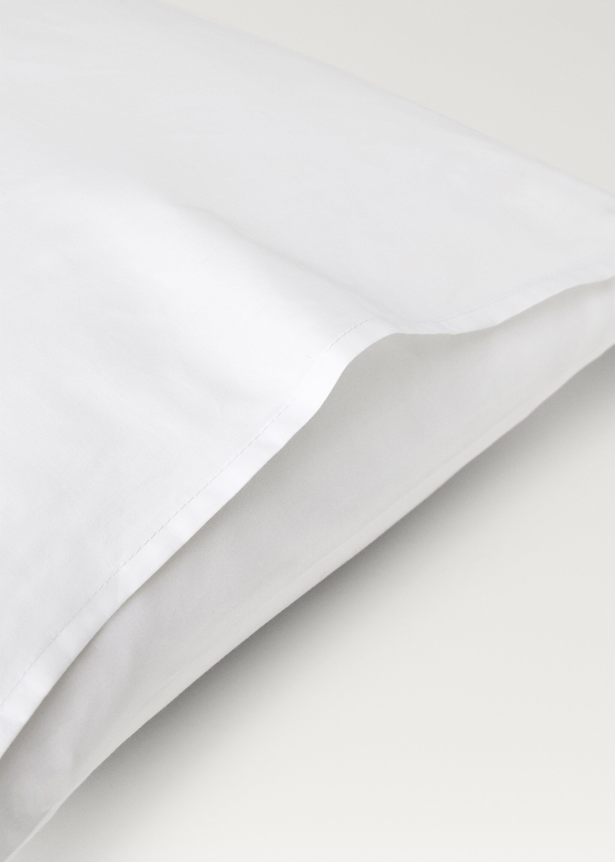 Dues fundes coixinera cotó setí 600 fils 50x75 cm - Detall de l'article 3, Blanc. Ref: 27022909-00.