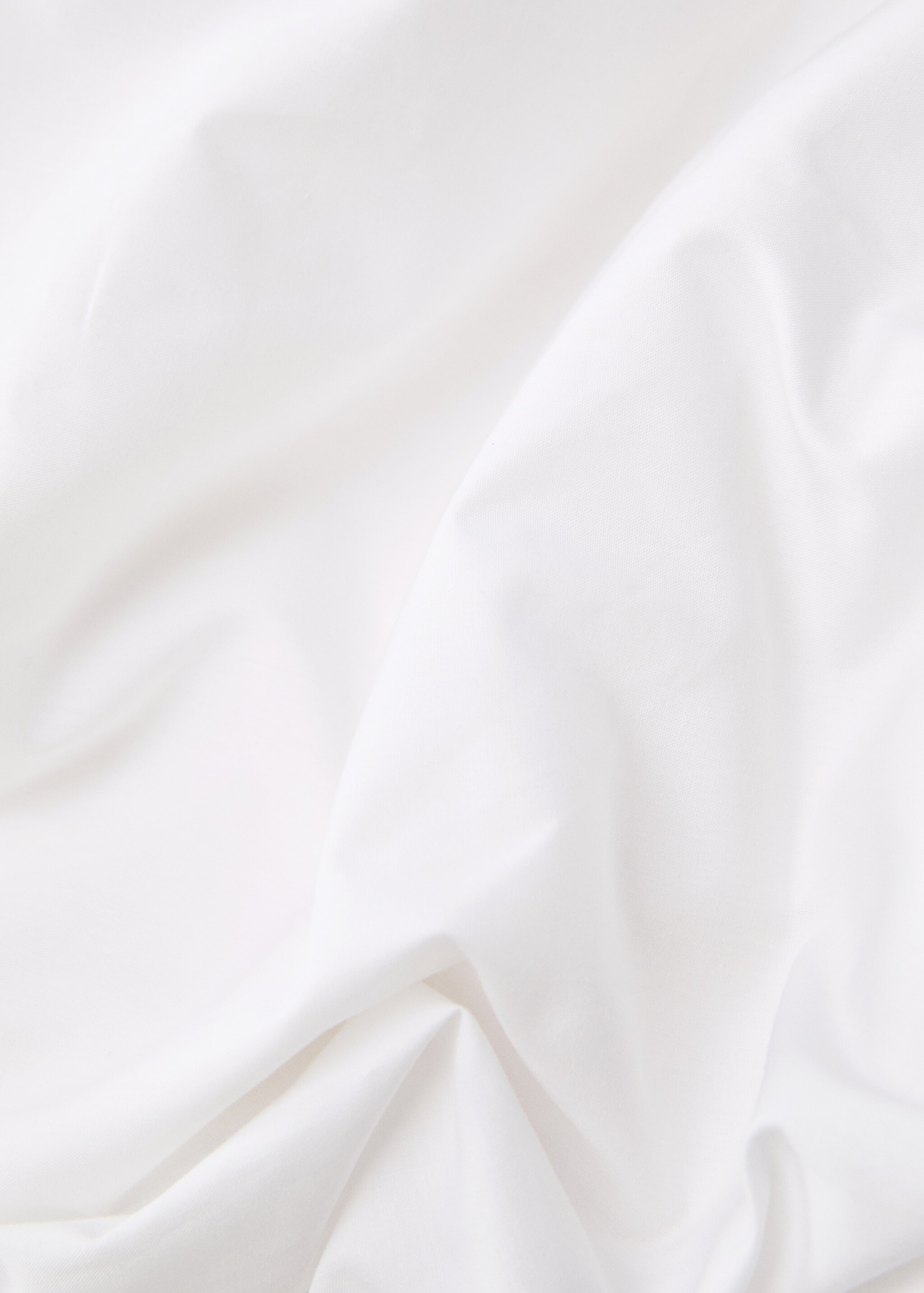 Percale cotton duvet cover King bed - Details of the article 2, White. Ref: 27022915-00.
