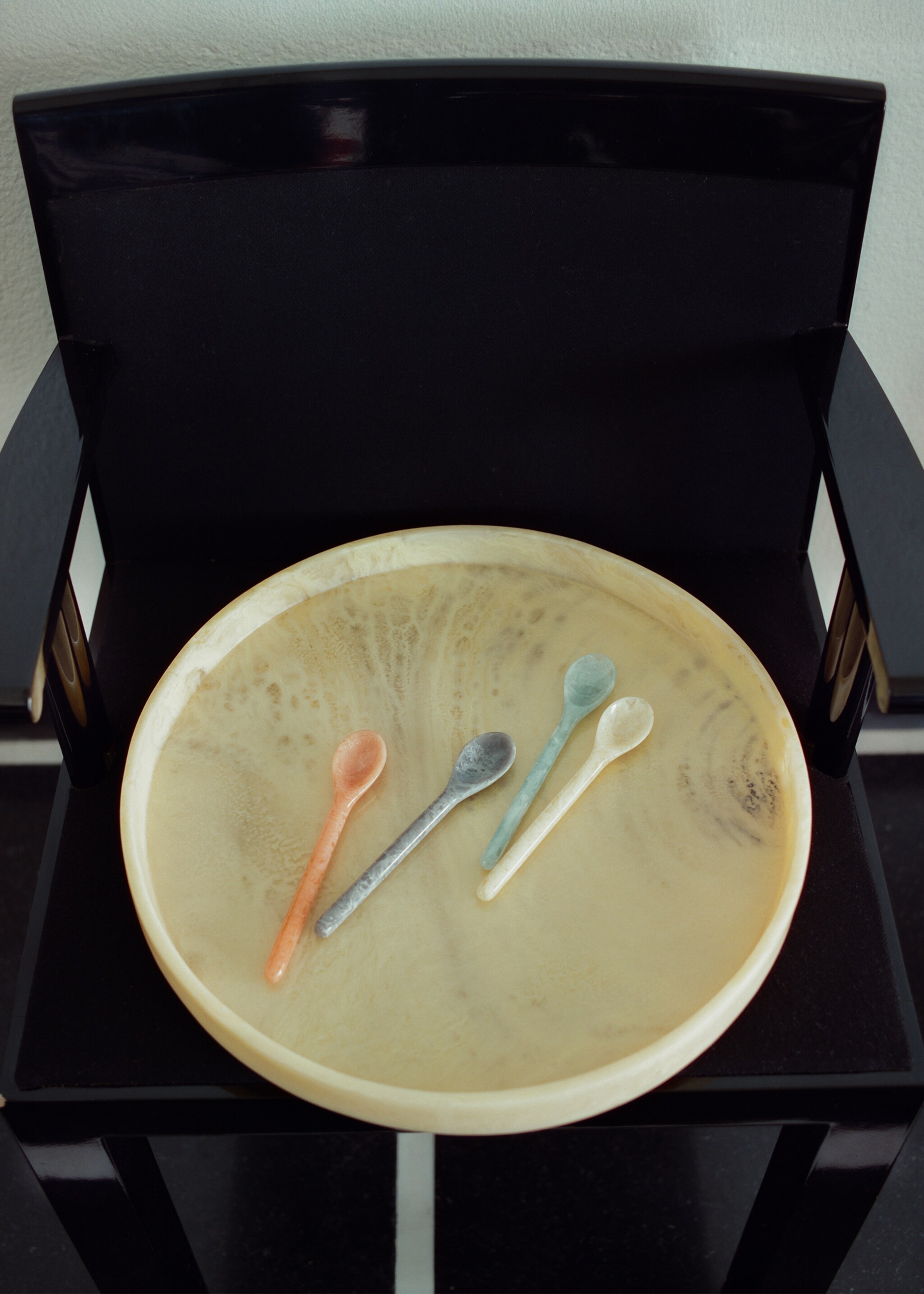 Pack of 4 resin dessert spoons - Details of the article 6, Orange. Ref: 27022921-00.