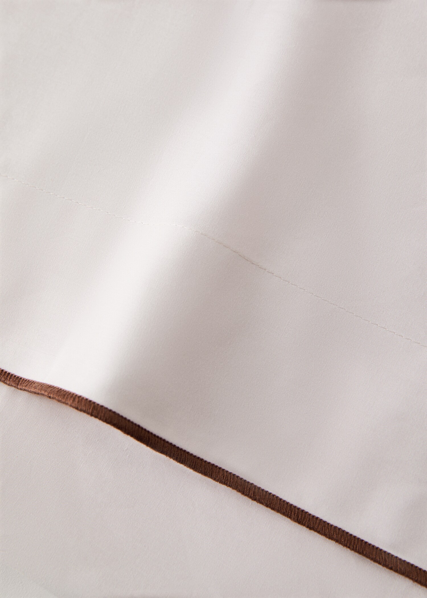 Reversible colour percale cotton top sheet for 150/160cm bed - Details of the article 1