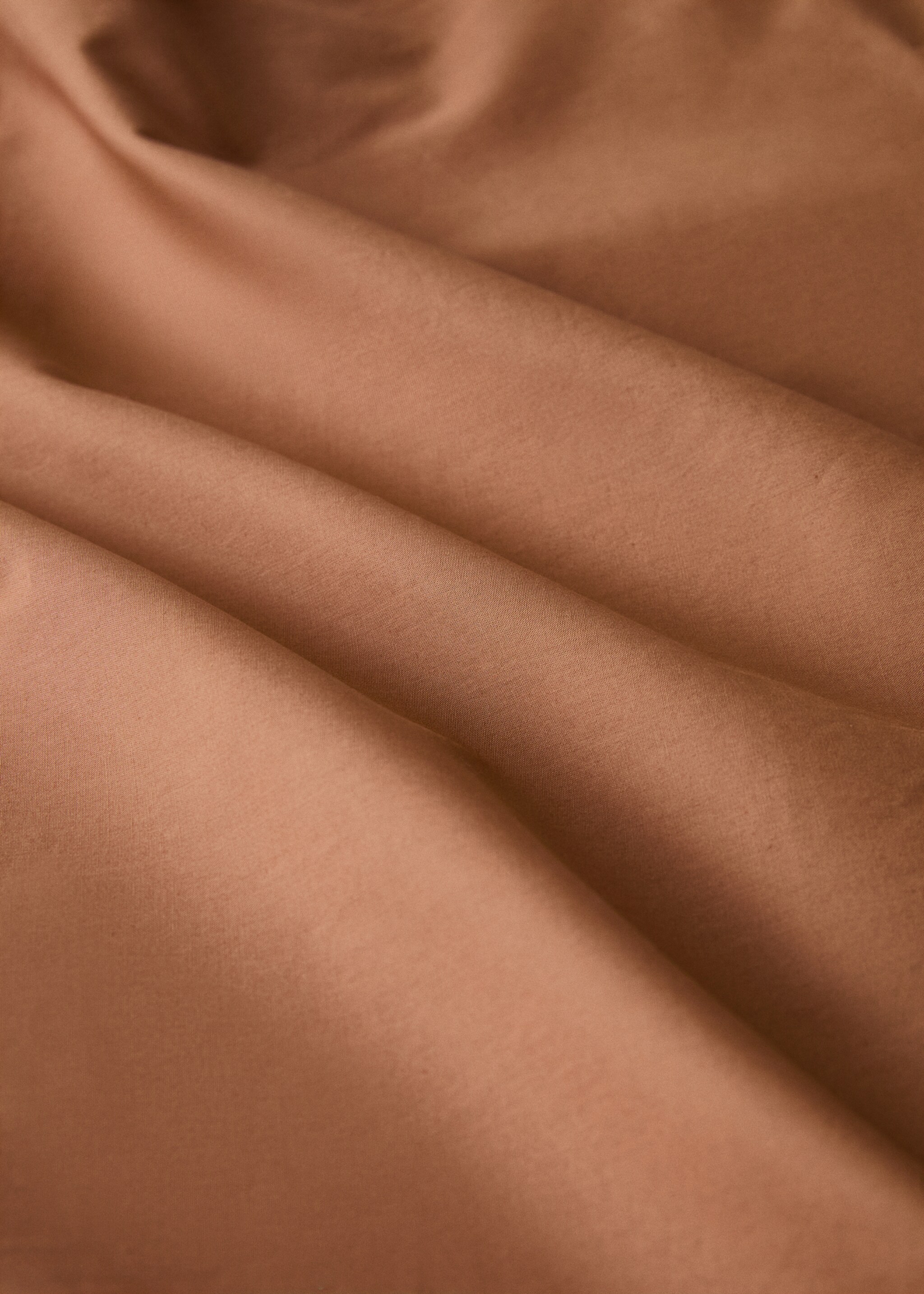 200-thread count percale cotton fitted sheet for 180 cm bed - Details of the article 1, Burnt Orange. Ref: 27022923-00.