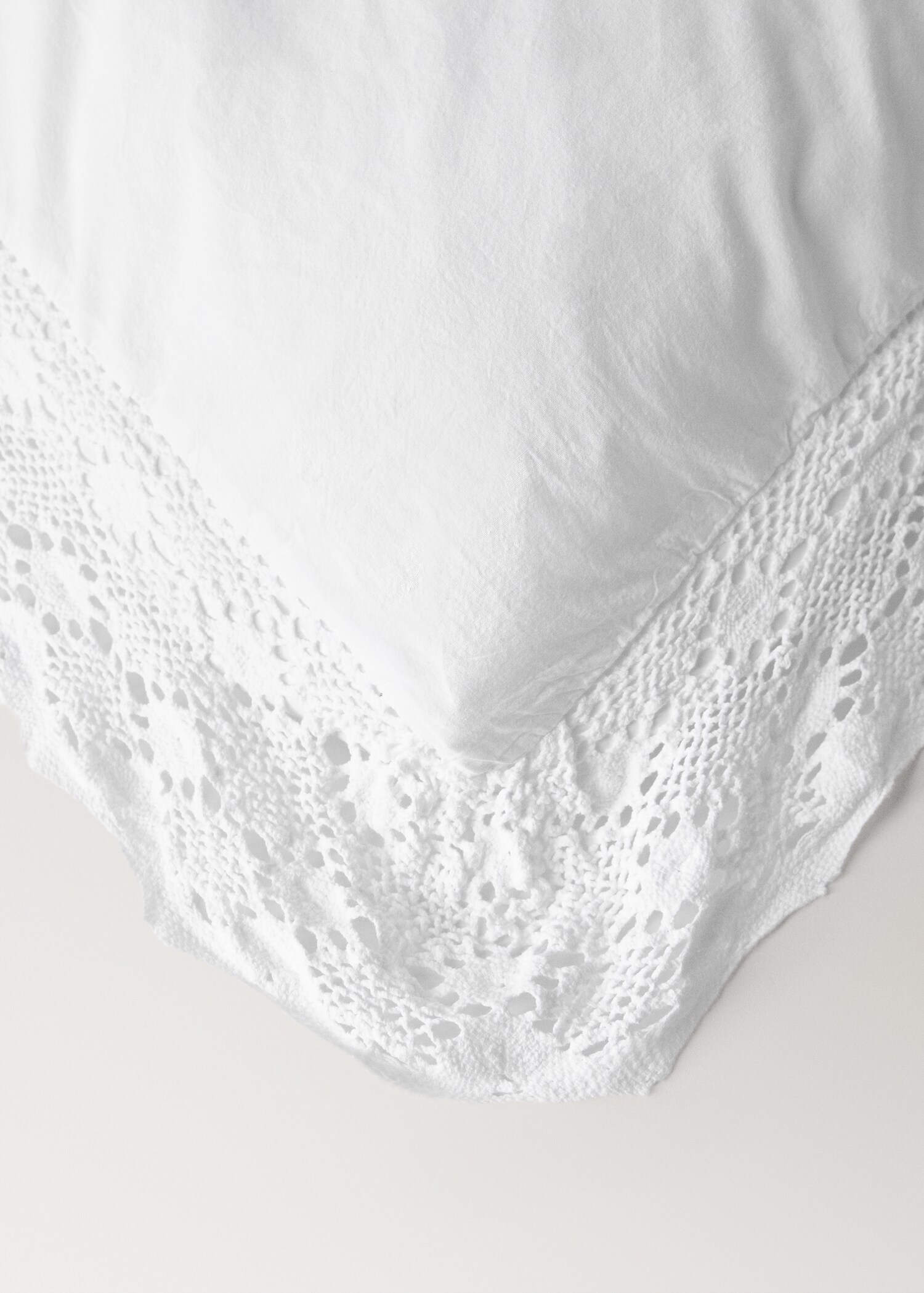 Zwei Kopfkissenbezügee aus Baumwolle, garment-dyed, mit breiter Spitze, 60 x 60 cm - Detail des Artikels 3