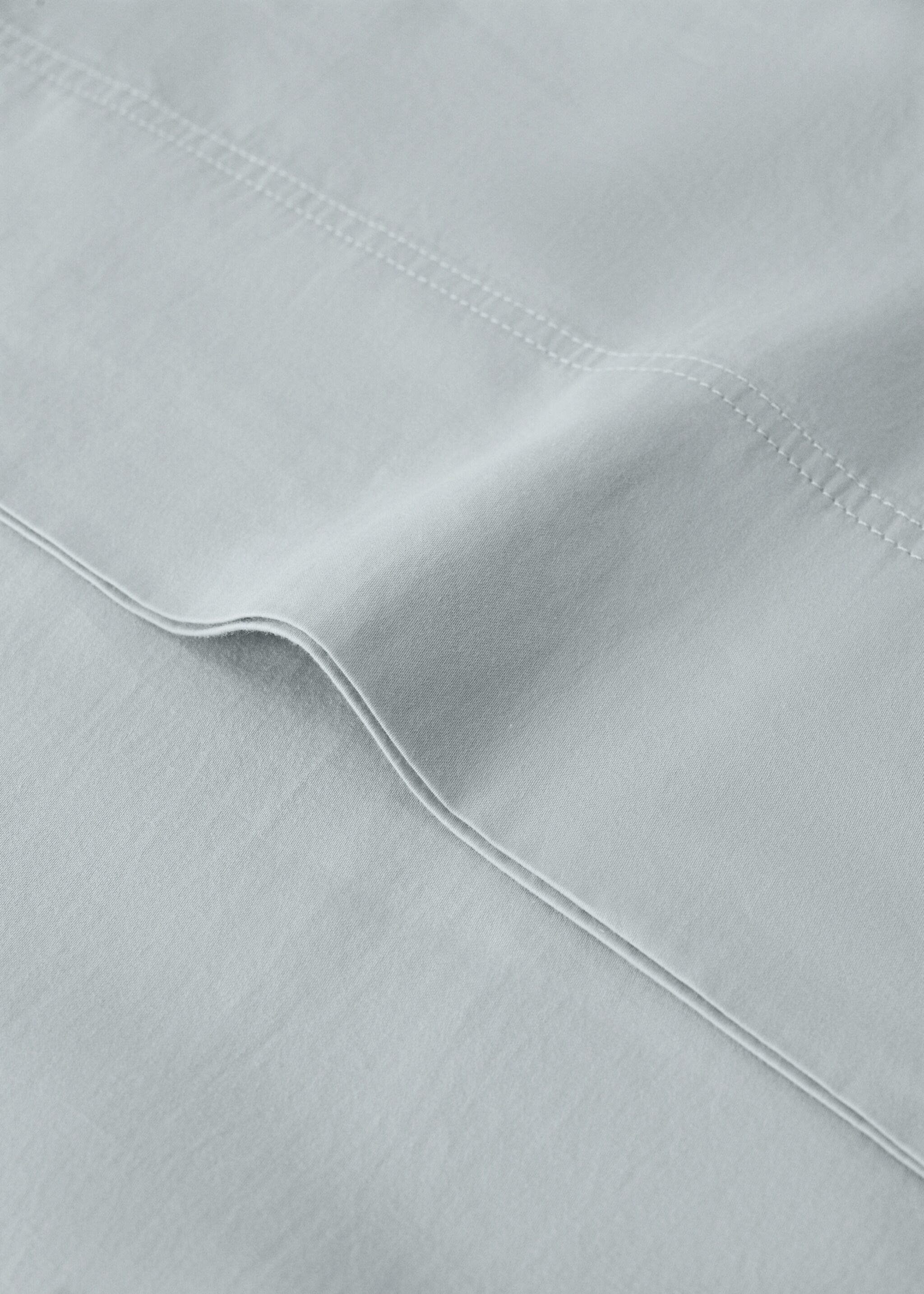 Double-stitched satin pillowcase 45x110 cm - Details of the article 1, Aqua Green. Ref: 27022928-00.