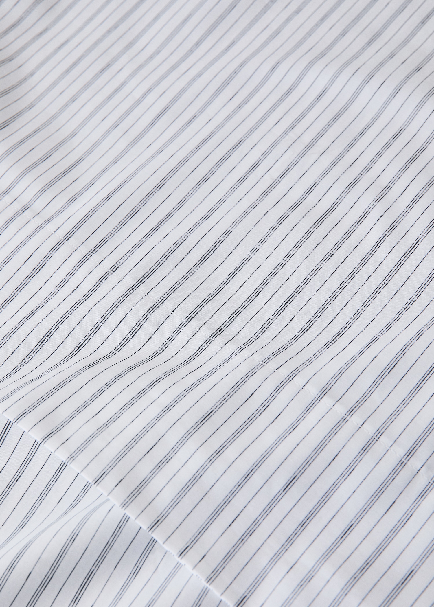 Percale striped top sheet Single Bed - Home | MANGO Romania