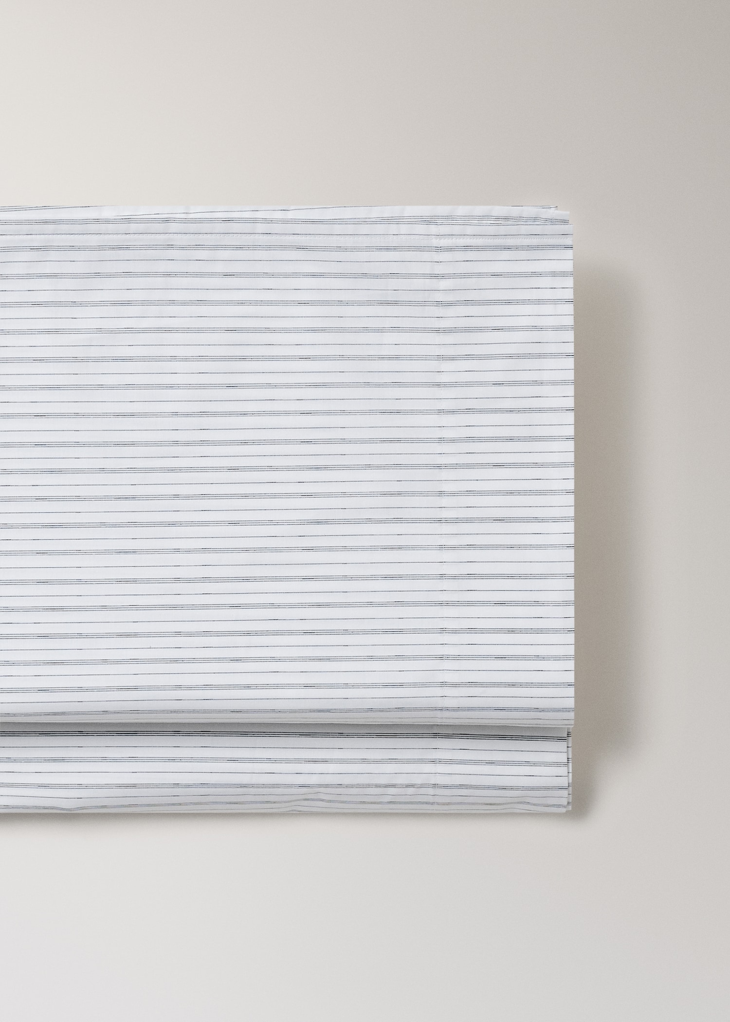 Percale striped top sheet Single Bed - Home | MANGO Romania