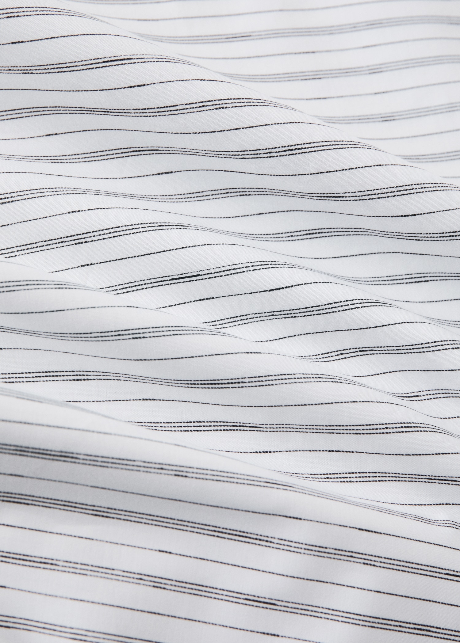 Percale striped top sheet Single Bed - Home | MANGO Romania