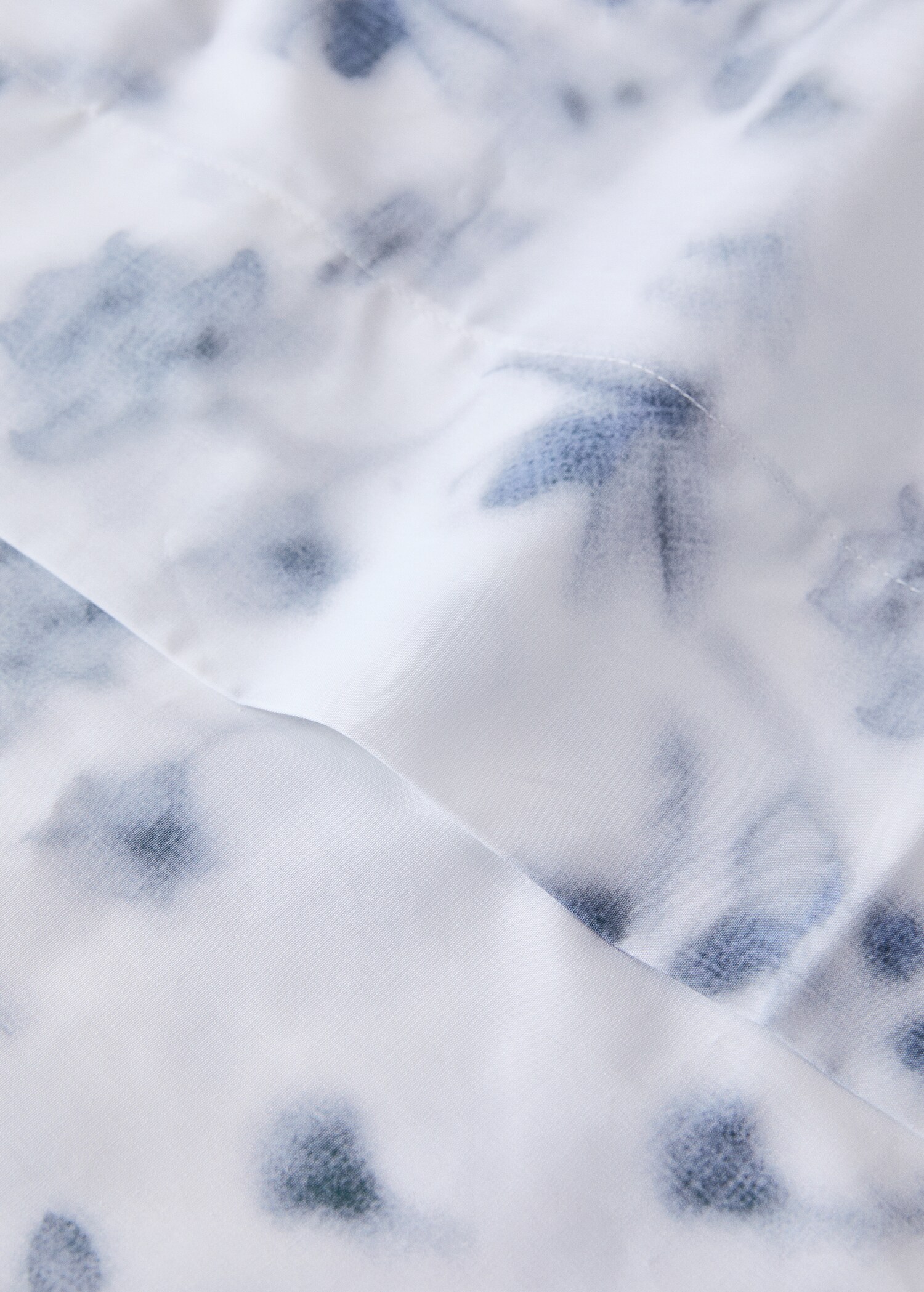 Bettbezug aus Perkal mit verschwommenem Blumenmuster, Bett 180/200 cm - Detail des Artikels 1