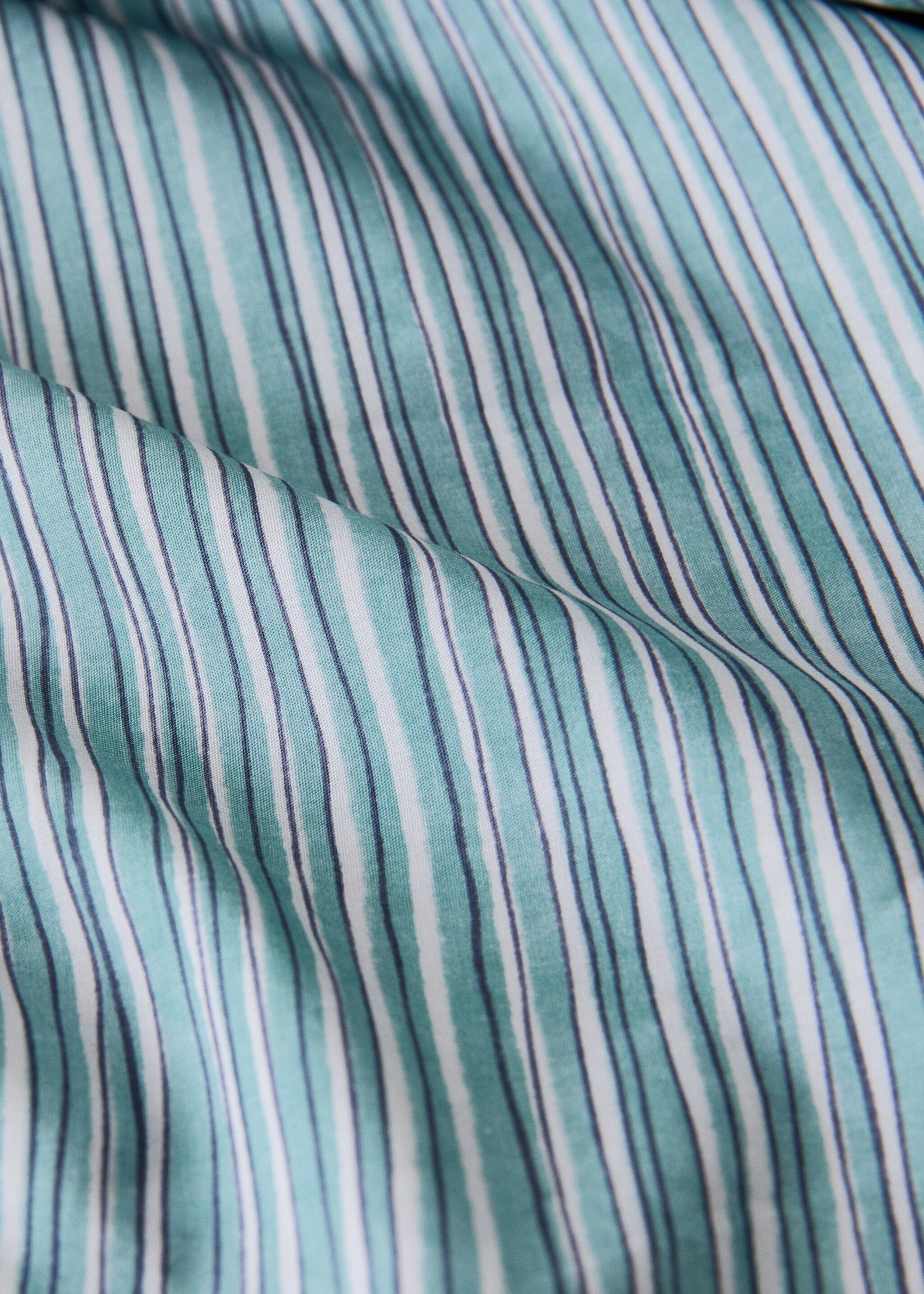 Top sheet with irregular fine stripe pattern 150/160 cm - Details of the article 3, Aqua Green. Ref: 27022958-00.