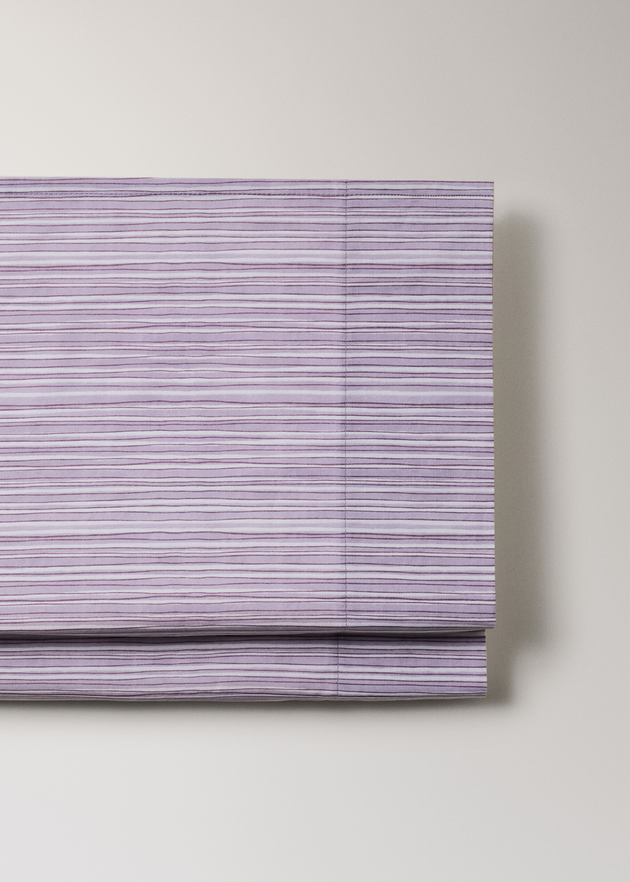 Top sheet with irregular fine stripe pattern 150/160 cm - Details of the article 2, Light/Pastel Purple. Ref: 27022958-00.