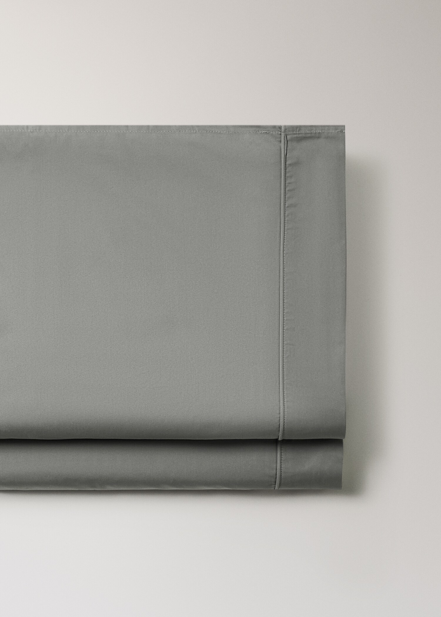 Bettlaken aus Baumwollperkal 500 Fäden mit abgerundetem Saum für Bett 90 cm - Detail des Artikels 2