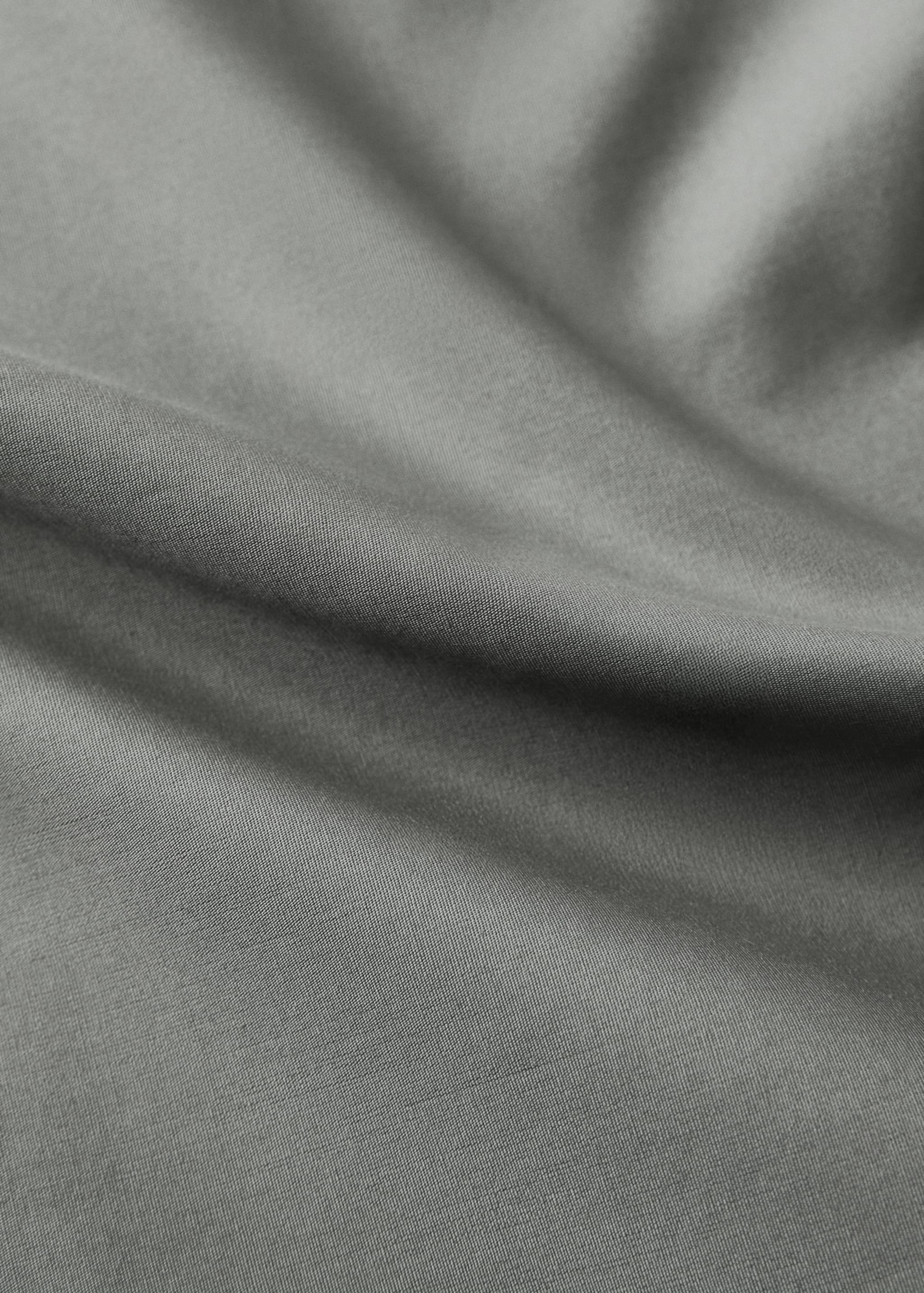 Πανωσέντονο από βαμβακερό περκάλι 500 νημάτων με λεπτομέρεια στρογγυλεμένο ρέλι για κρεβάτι 150/160 εκ - Λεπτομέρεια του προϊόντος 3, Γκρι. Ref: 27022962-00.