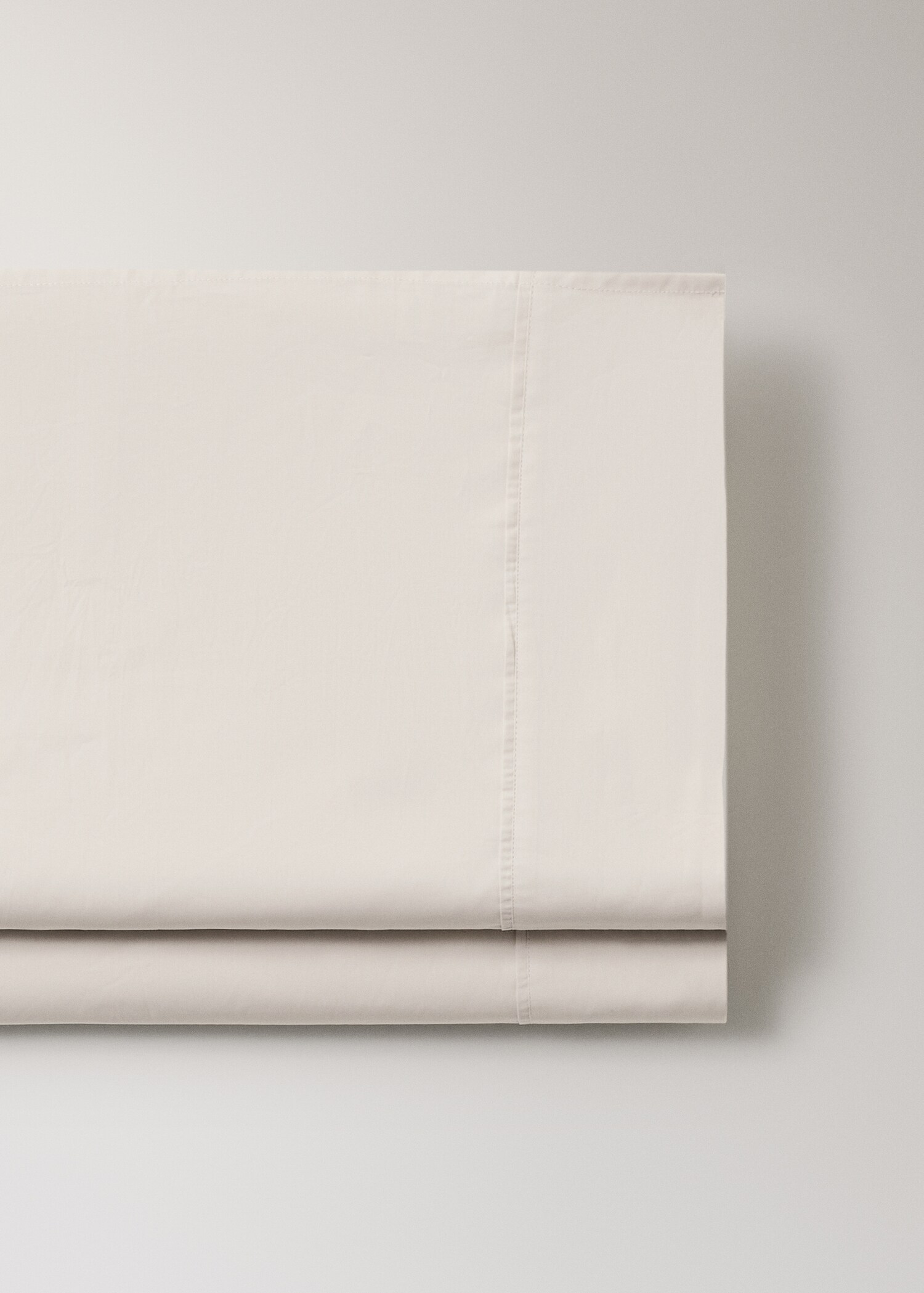 300-thread count percale cotton top sheet for 180/200 cm bed - Details of the article 1