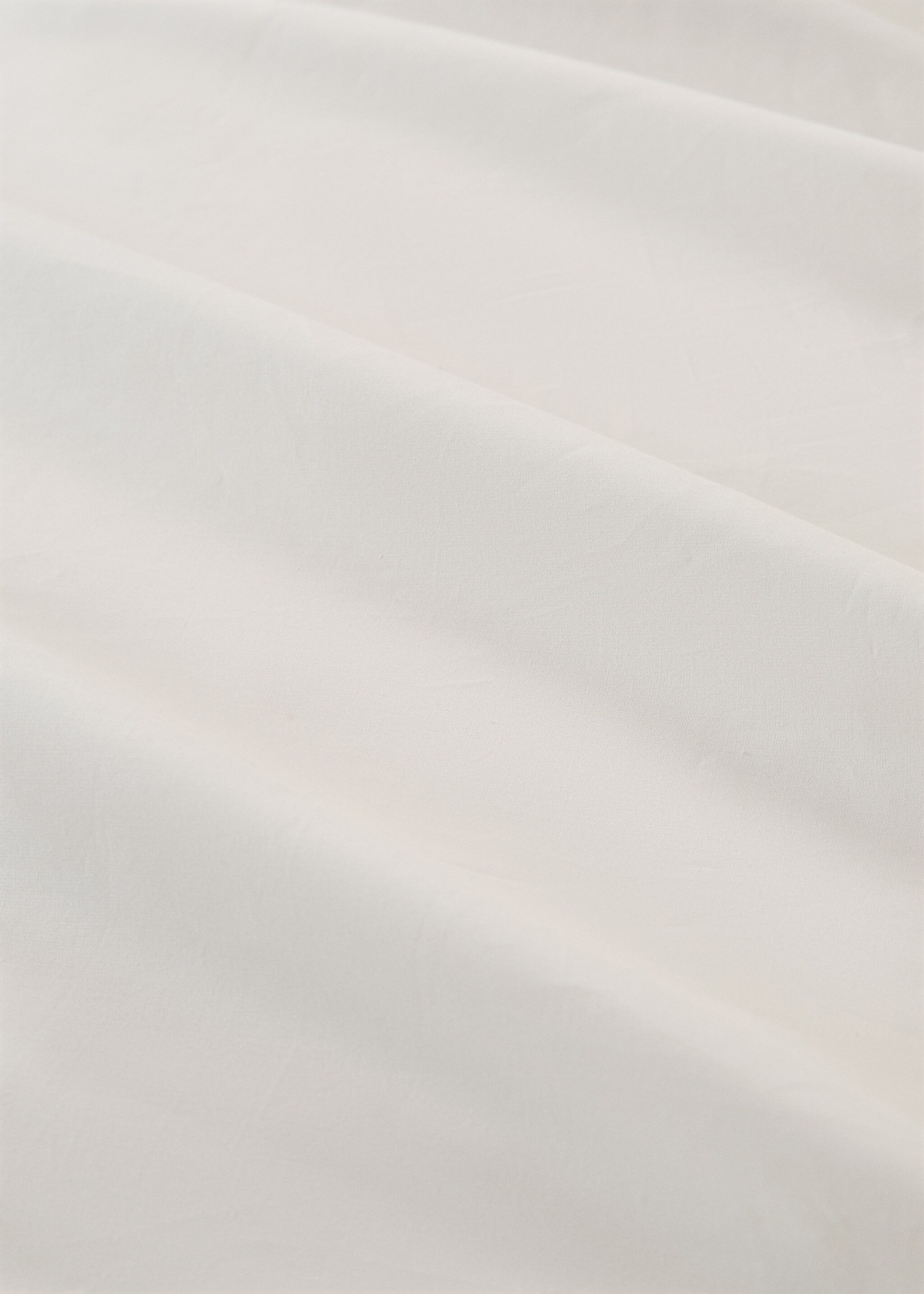 300-thread count percale cotton top sheet for 180/200 cm bed - Details of the article 3, Ivory White. Ref: 27022968-00.