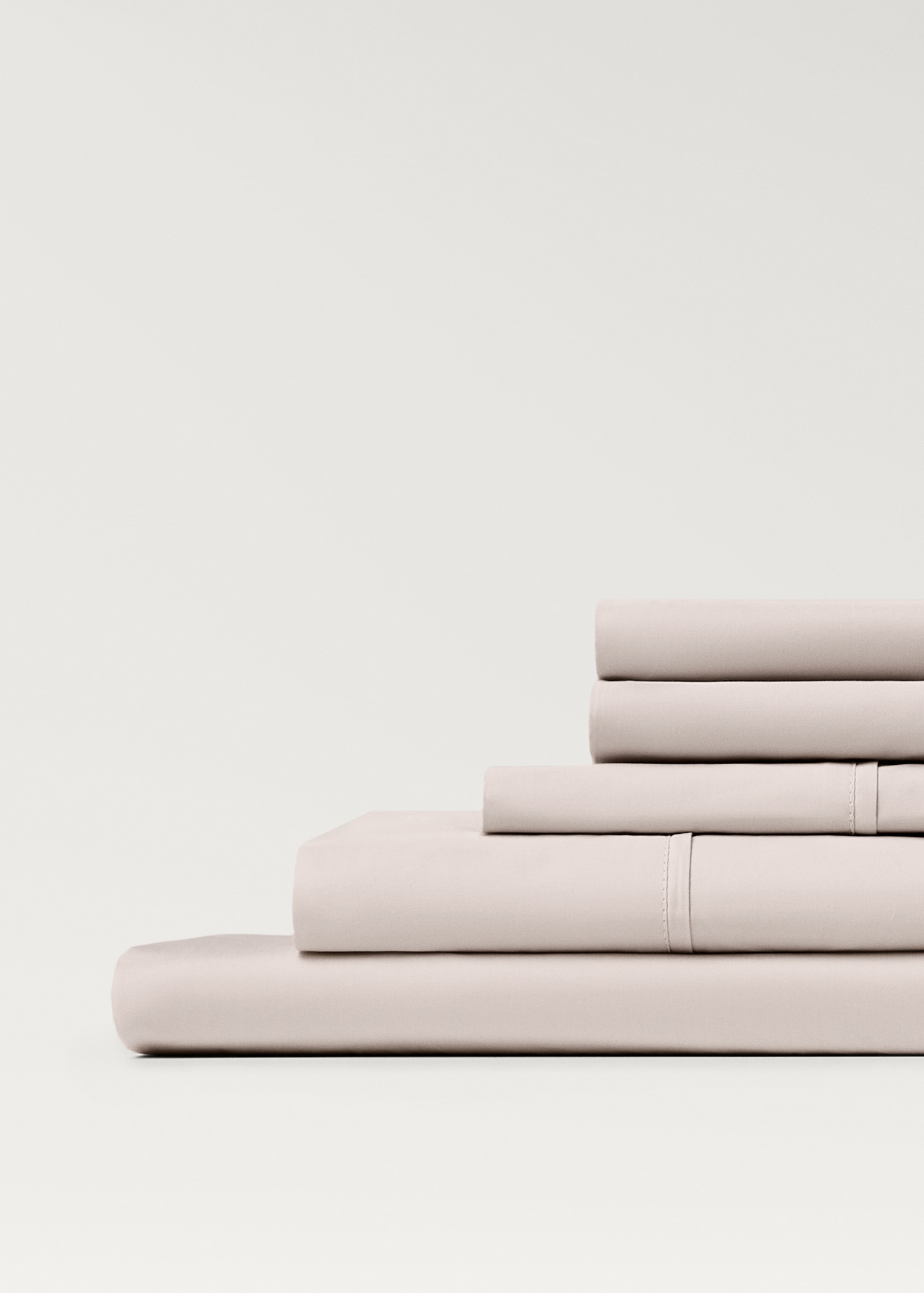 300-thread count percale cotton top sheet for 180/200 cm bed - Details of the article 2