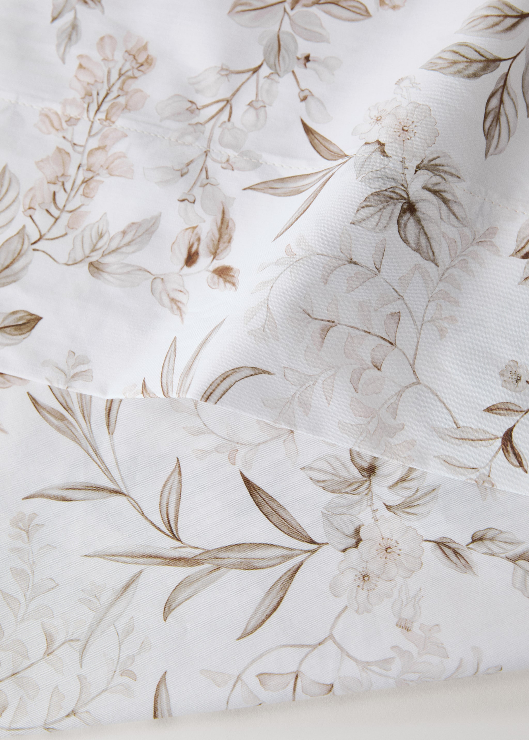 Sábana encimera estampado flores jardín Cama 150/160 cm - Detalle del artículo 1, Melocotón. Ref: 27022970-00.