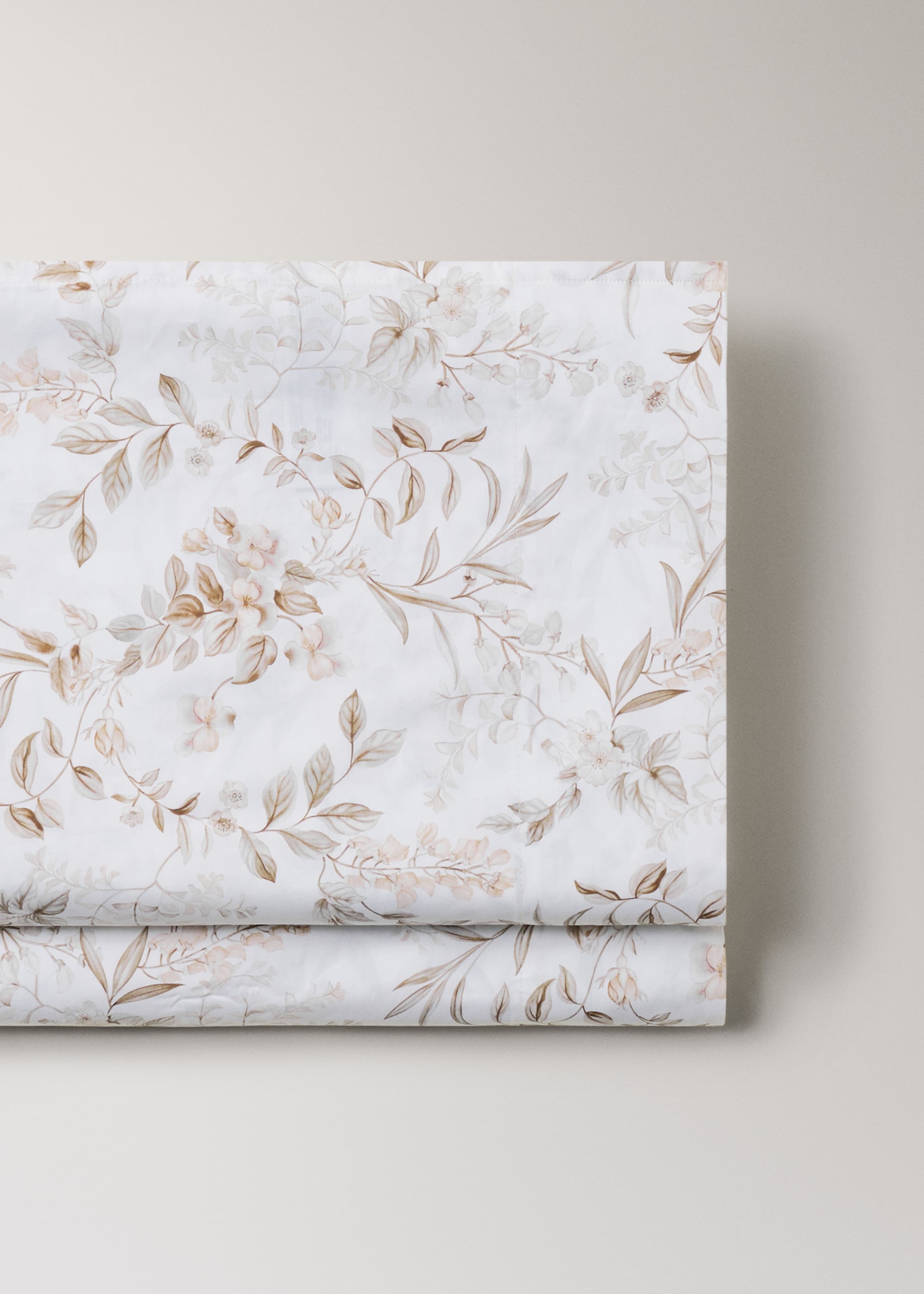 Sábana encimera estampado flores jardín Cama 150/160 cm - Detalle del artículo 2, Melocotón. Ref: 27022970-00.