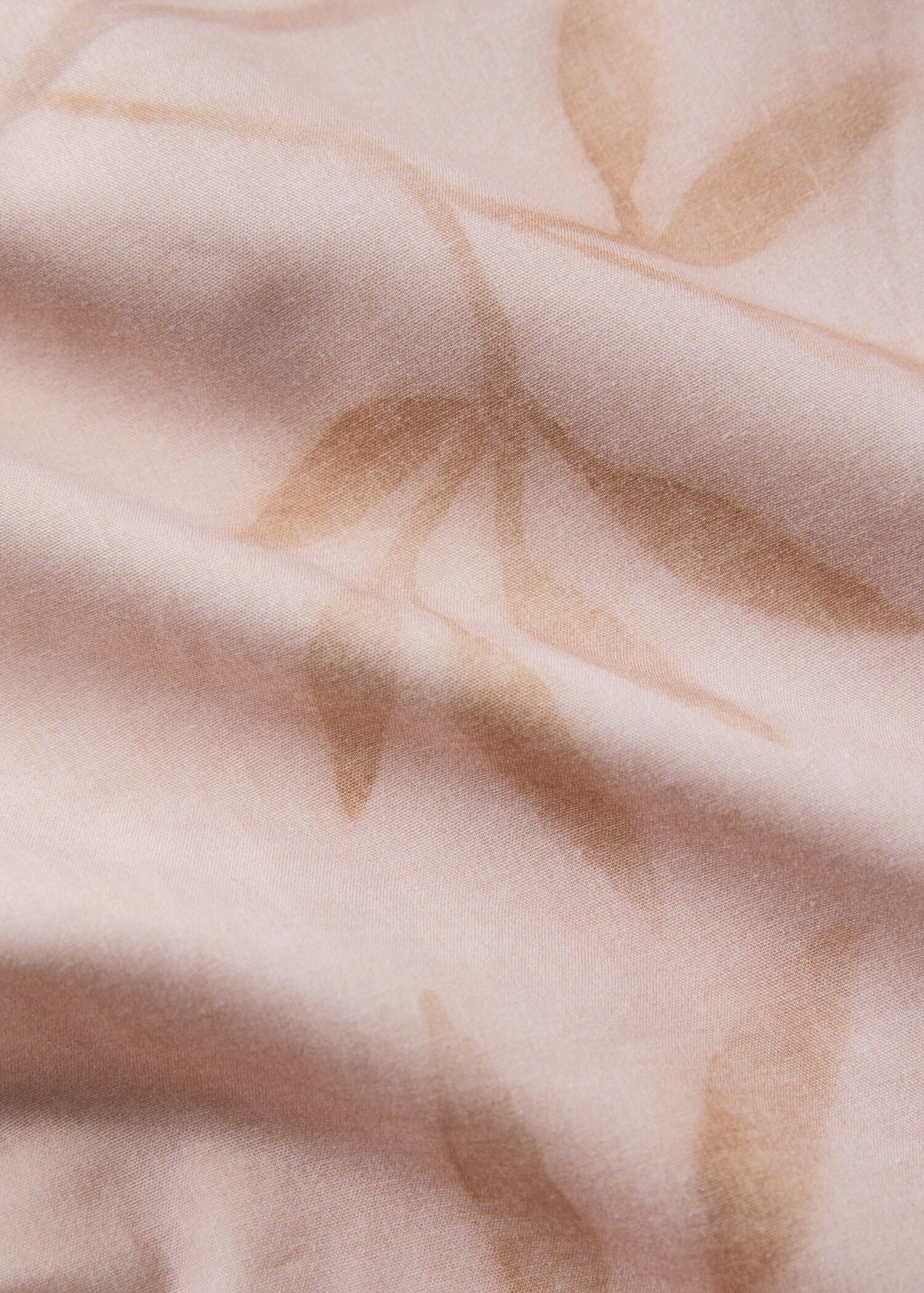 Printed leaf percale cotton duvet cover for 150/160cm bed - Details of the article 2