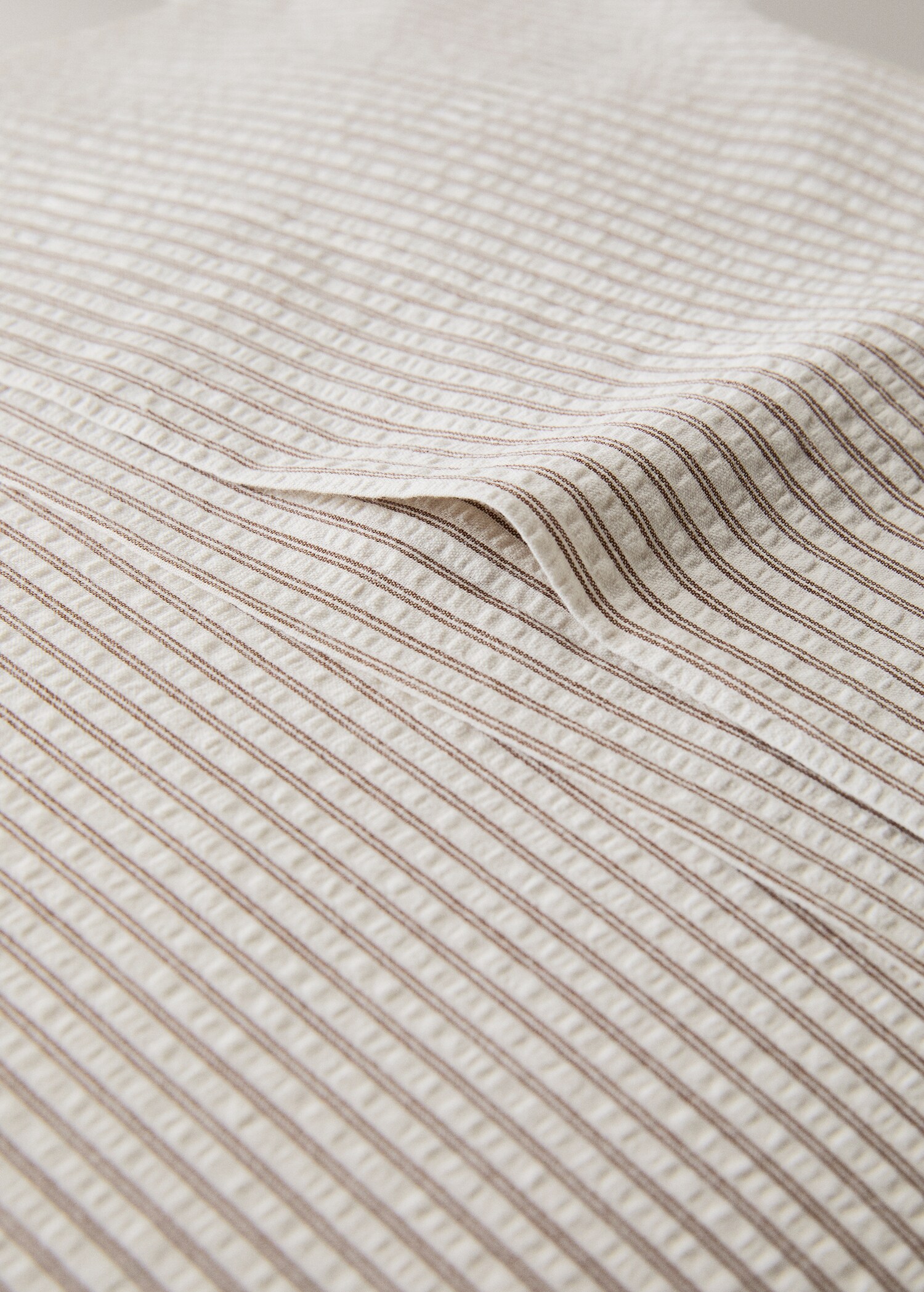 Funda almohada algodón seersucker rayas finas 45x110 cm - Detalle del artículo 1