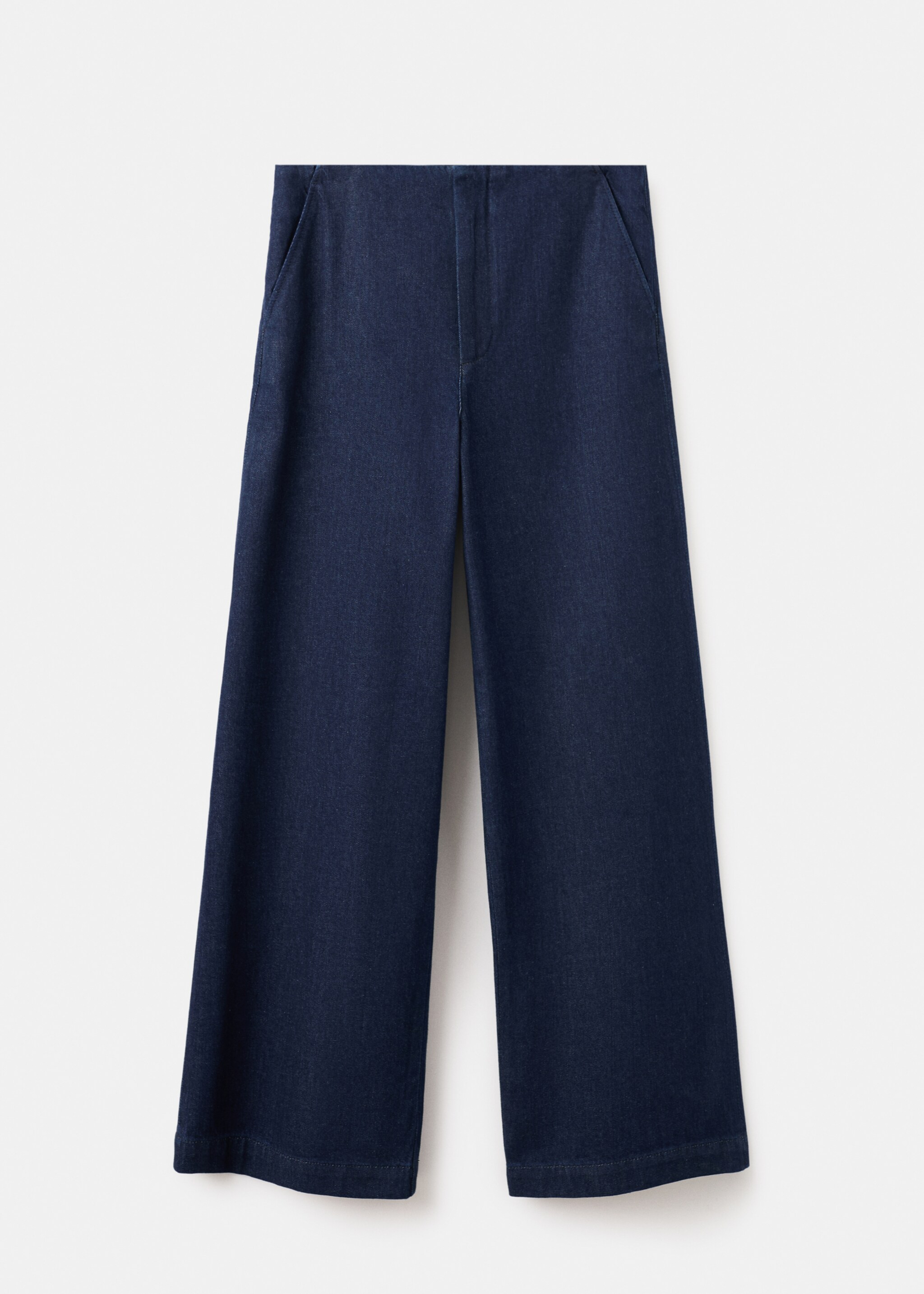 Wide leg mid-rise jeans - Article without model, Open Blue. Ref: 27023280-00.