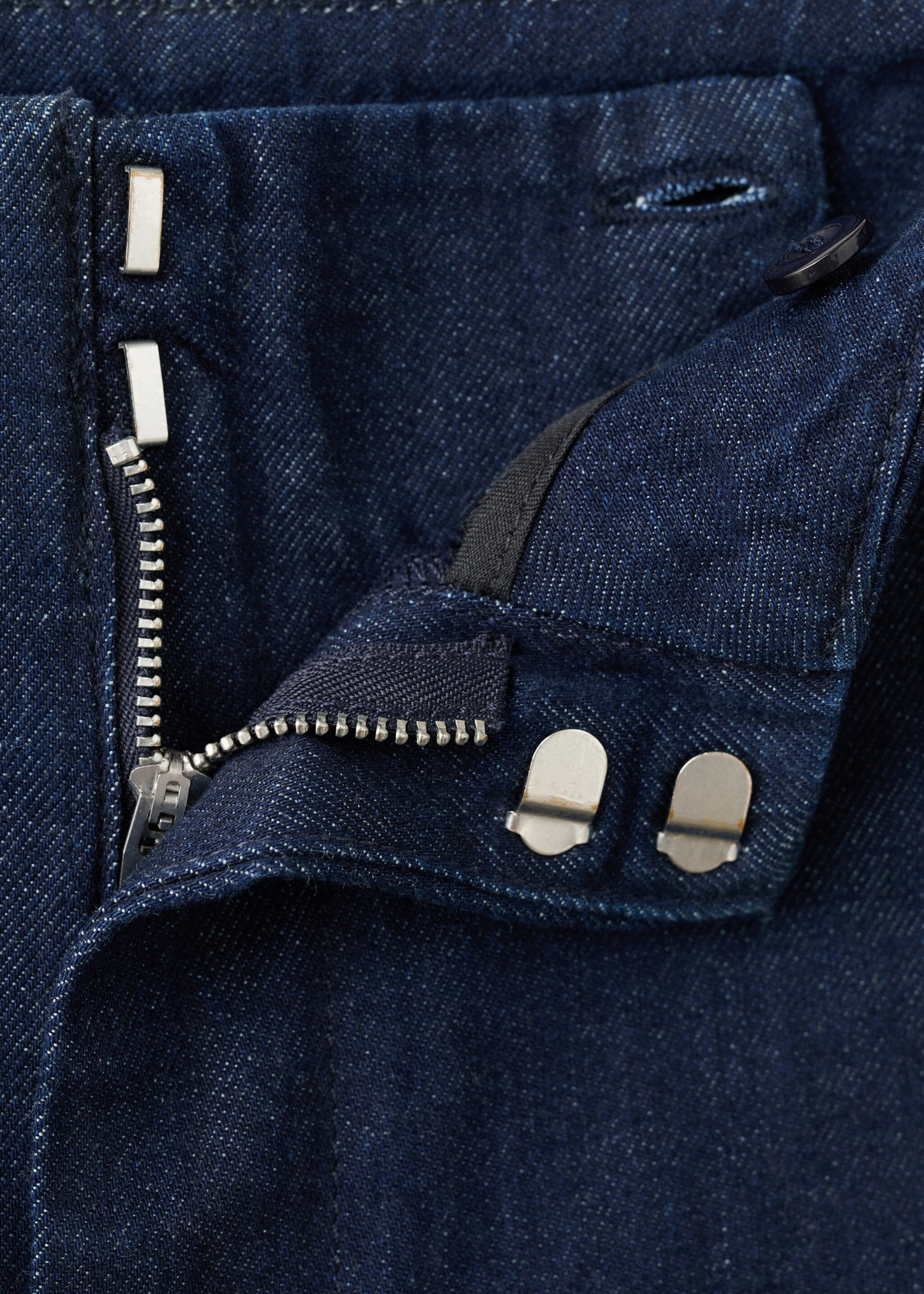 Wide leg mid-rise jeans - Details of the article 8, Open Blue. Ref: 27023280-00.