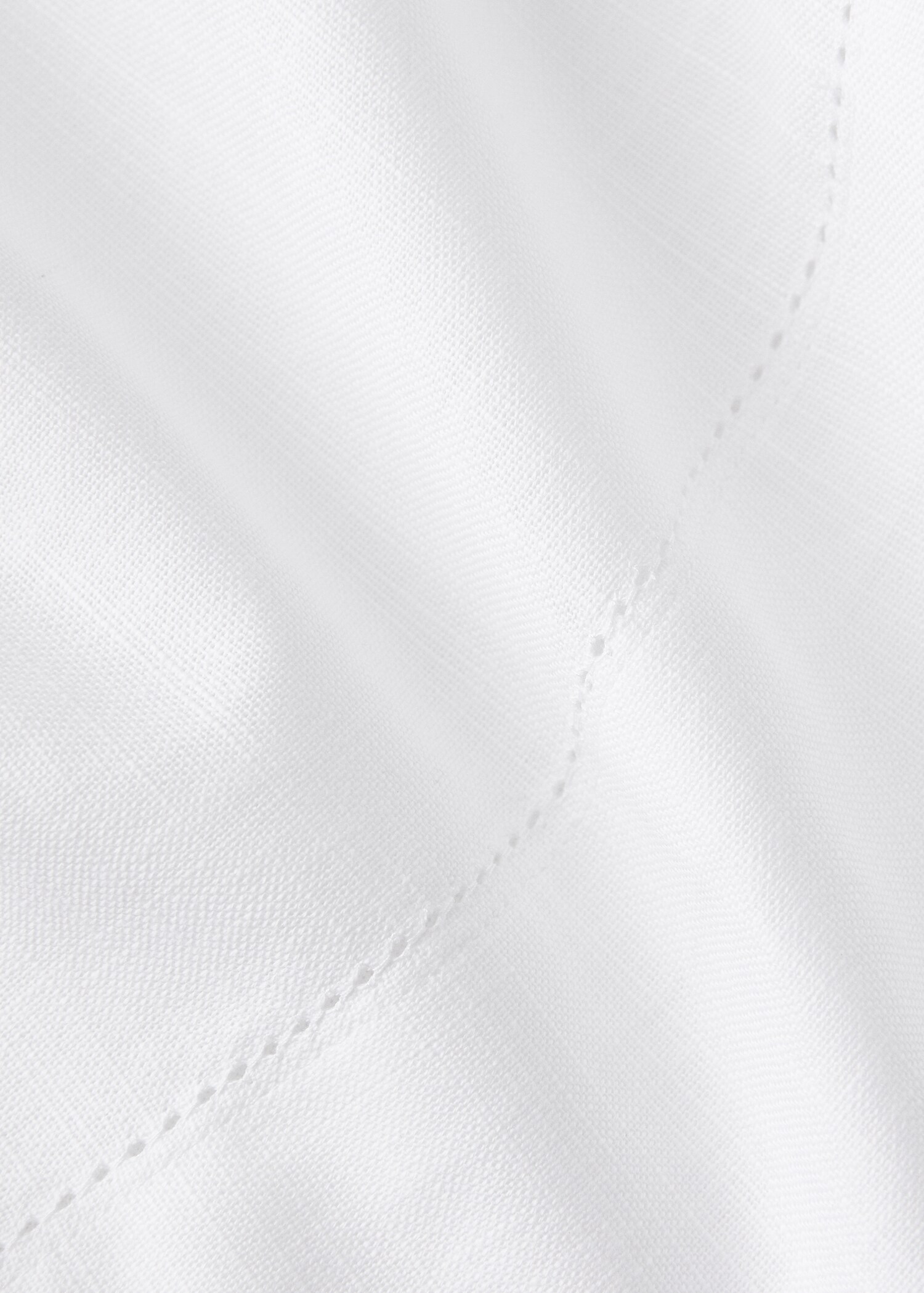 Round cotton tablecloth with hemstitch detail - Details of the article 1