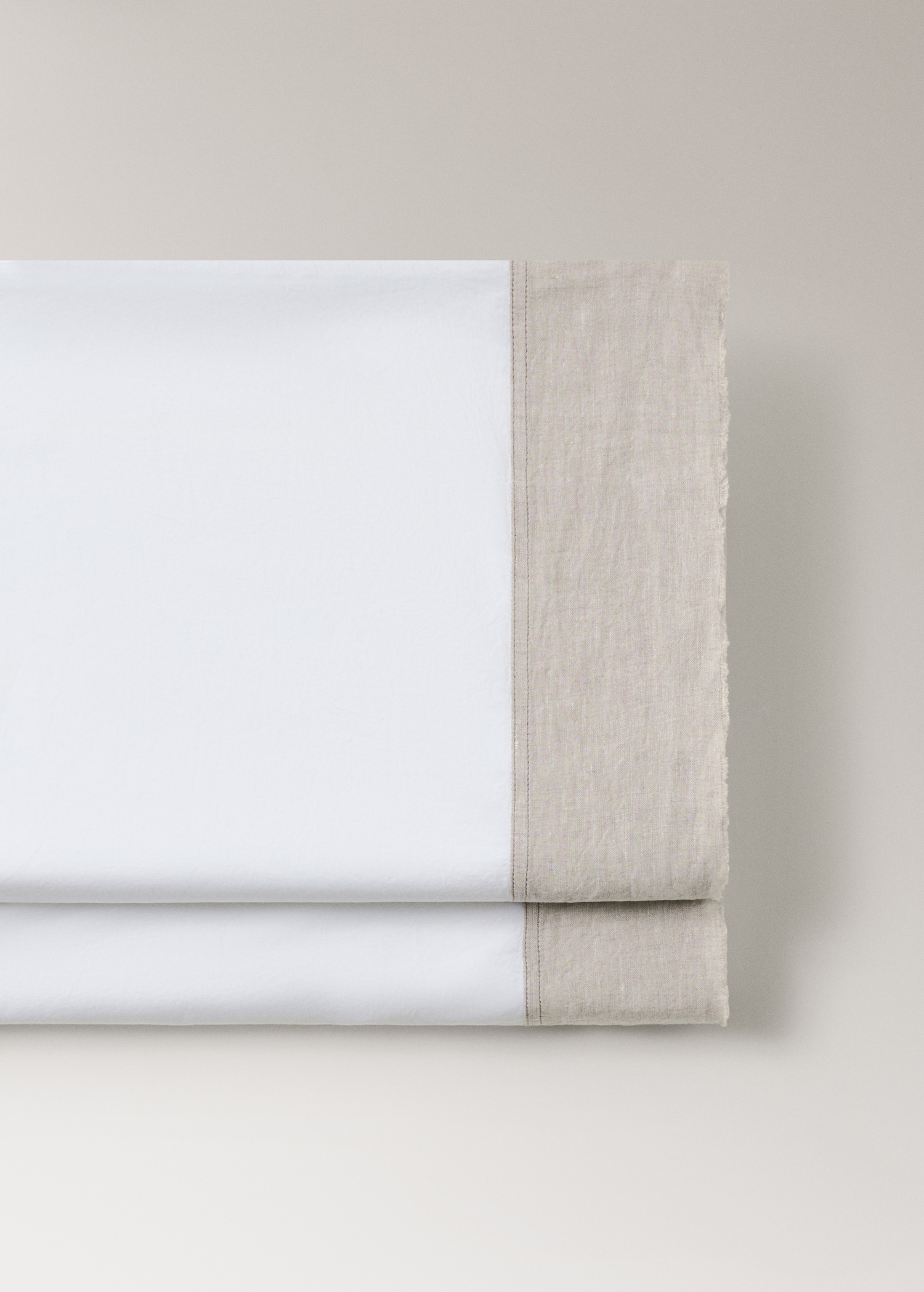 Sábana encimera algodón lavado borde lino Cama 180cm - Detalle del artículo 2