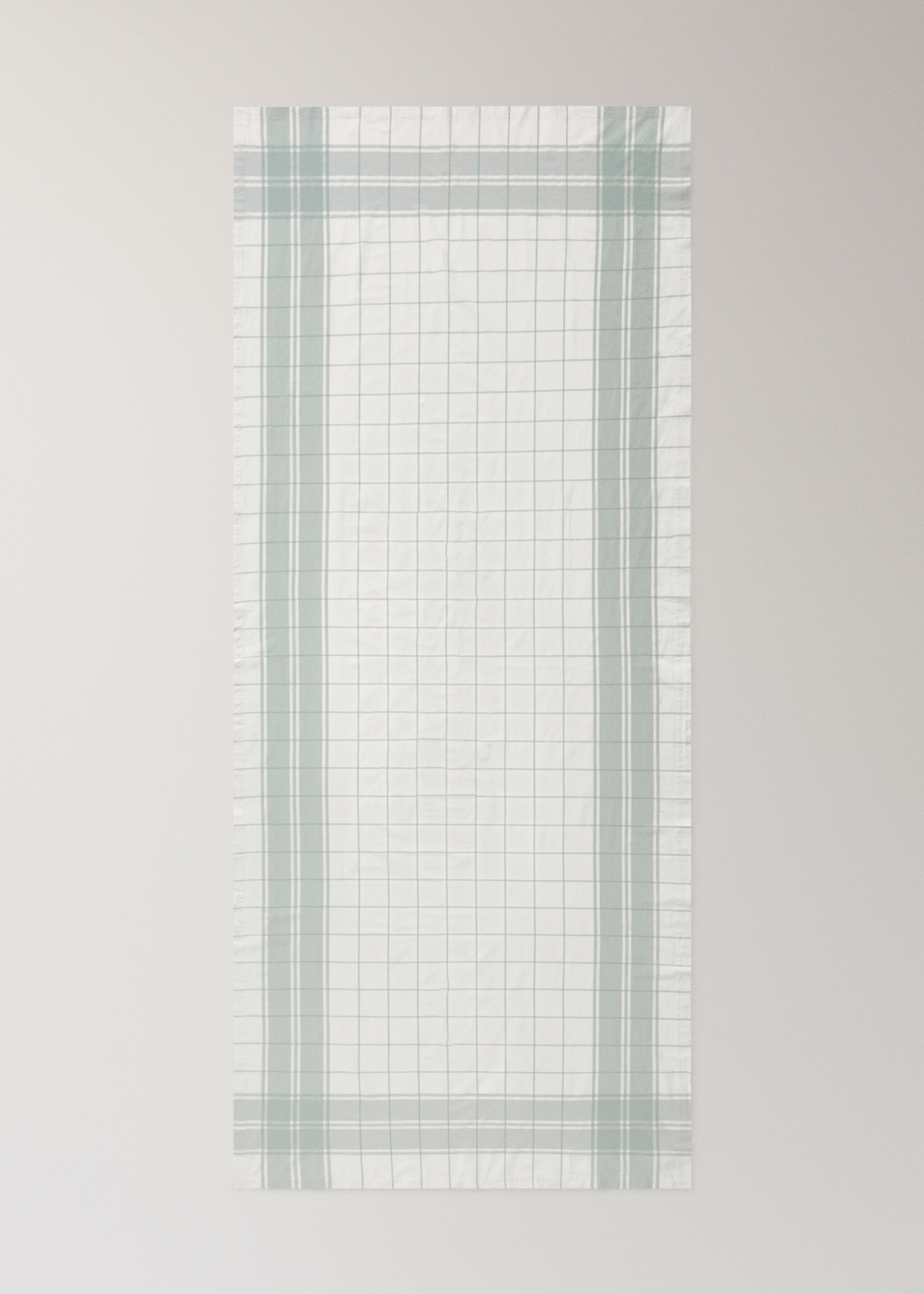 Nappe 100 % coton à rayures contraste pour 8 à 10 convives - Détail de l'article 4, Vert menthe. Ref: 27023295-00.